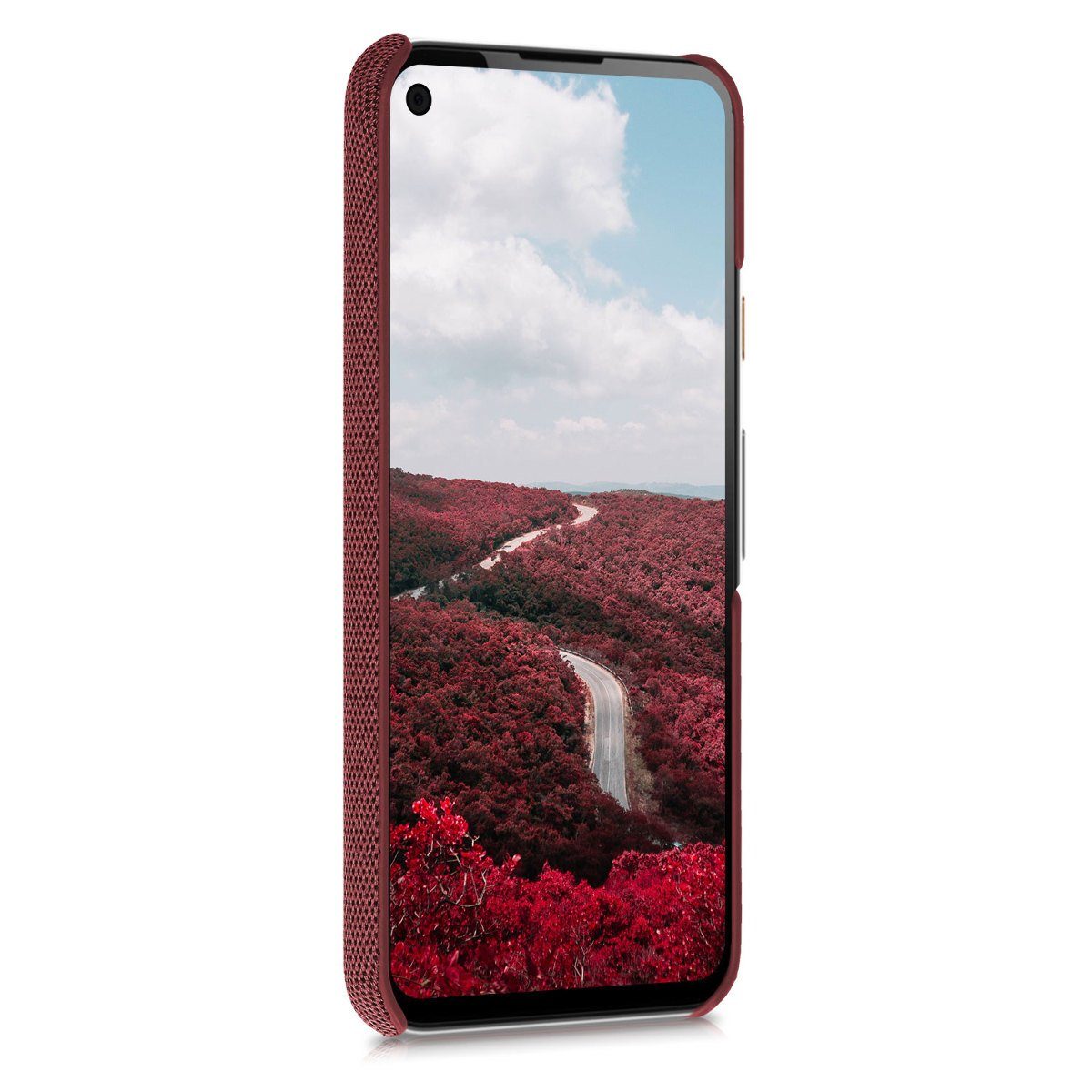 kwmobile Handyhülle kwmobile Schutzhülle kompatibel mit Google Pixel 4a - Hülle - Stoff, Hülle für Google Pixel 4a - Stoff Cover Case im Design