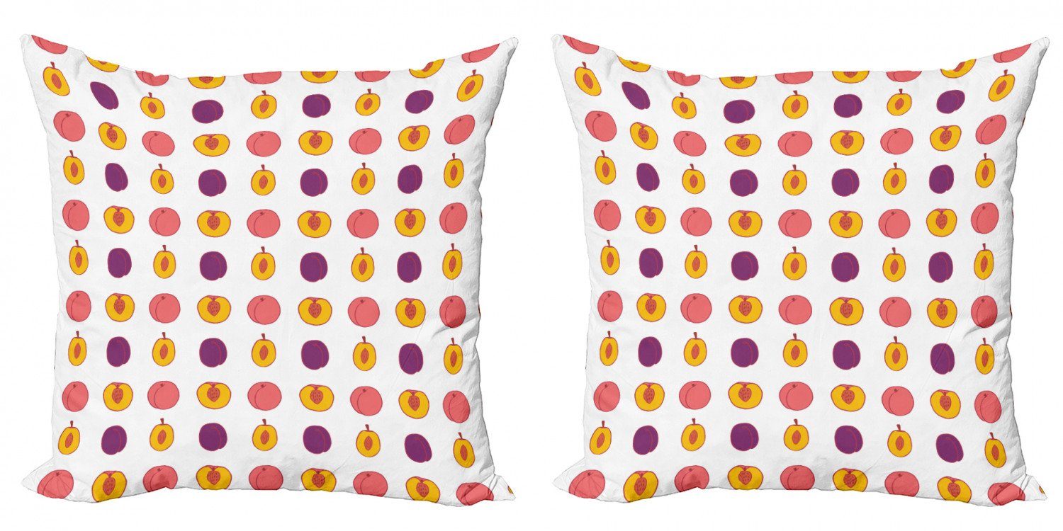 Kissenbezüge Modern Accent Doppelseitiger Digitaldruck, Abakuhaus (2 Stück), Obst Tasty Food Choices Plum Peach