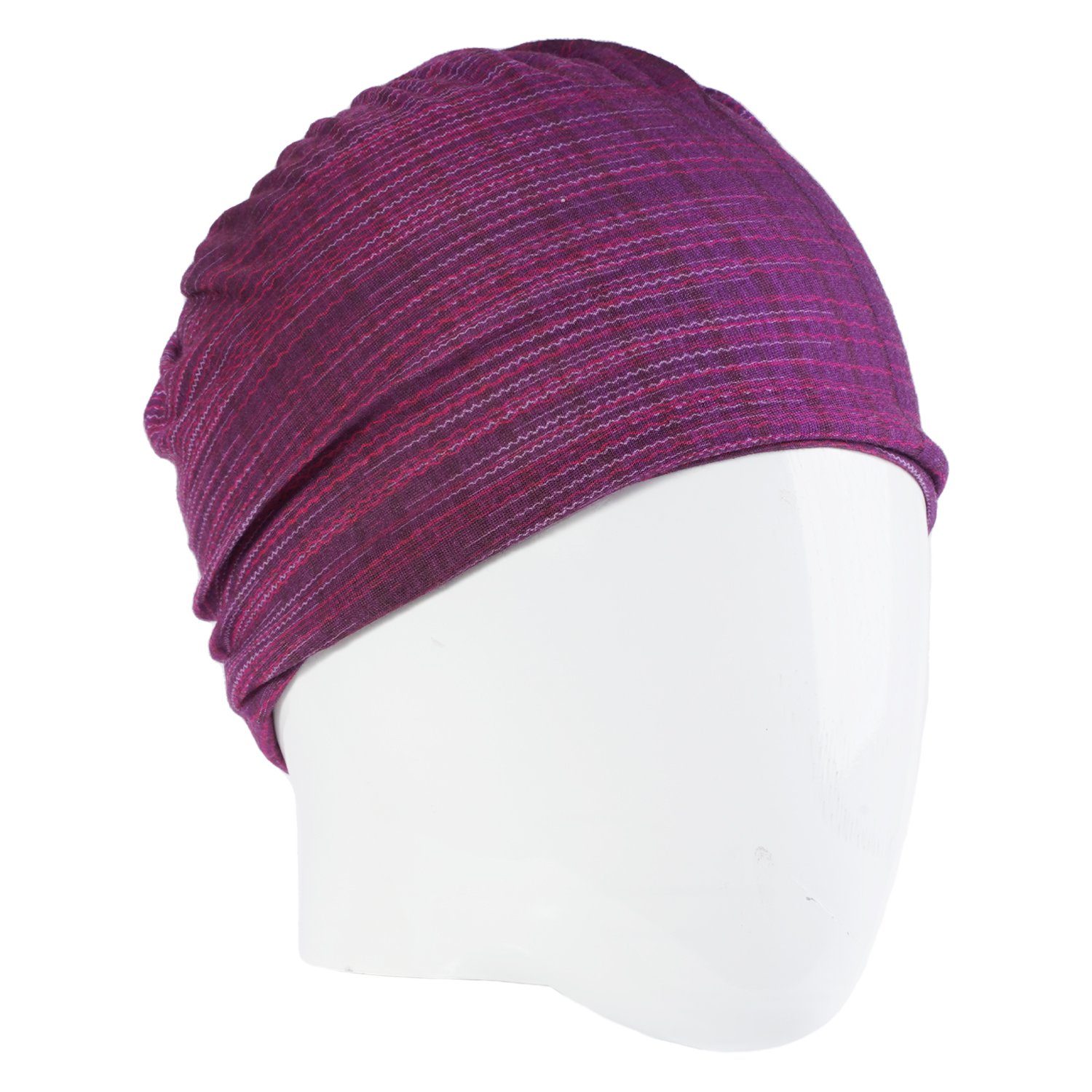 FISCHER Fahrrad Multifunktionstuch Multifunktionstuch Schlauchtuch Loop Lila, Schlauch-Schal Halstuch Bandana Outdoor Sport – Bild 5 von 5