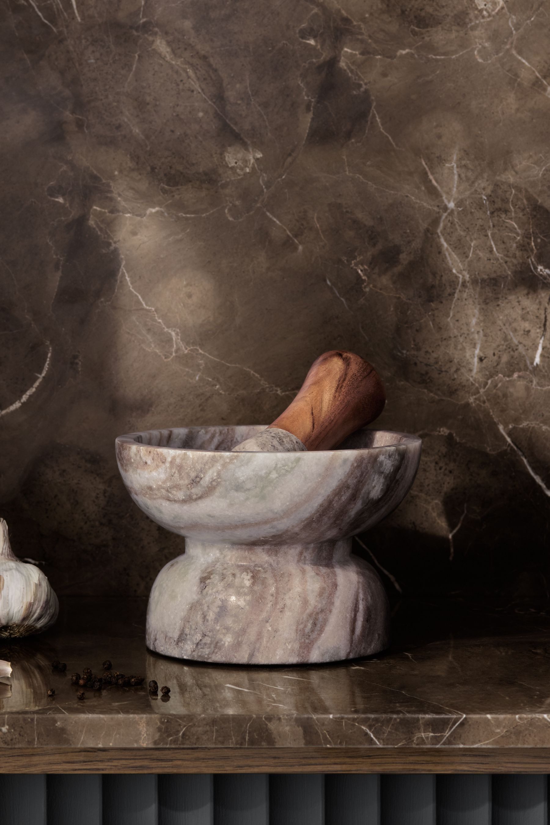Next Stößel N. Premium Stößel und Mörser aus Holz und Marmor, (1-tlg)