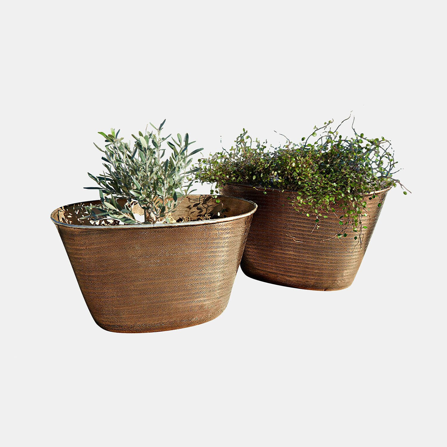 Mirabeau Übertopf Übertopf 2er Set Rinalo antikbronze