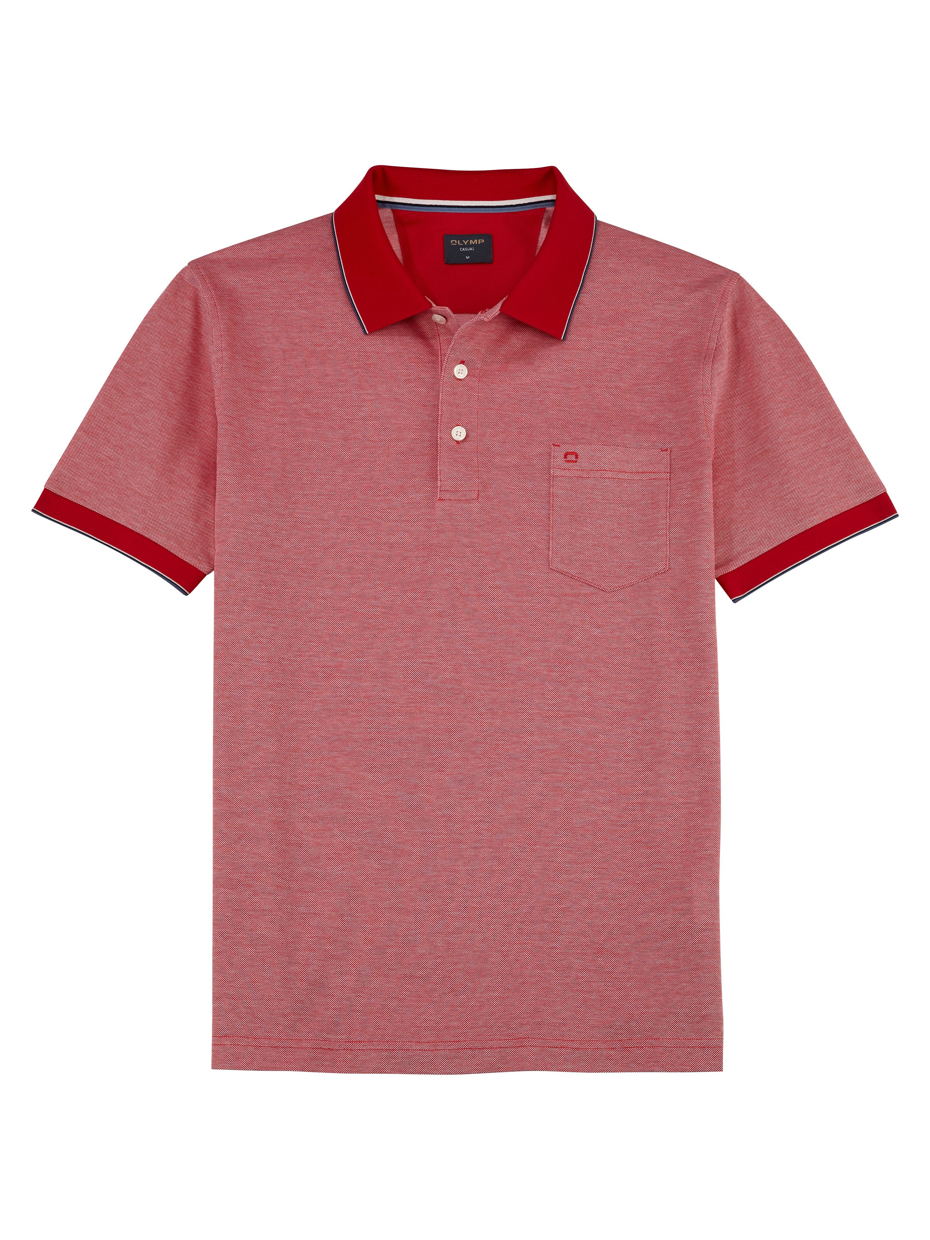 OLYMP Poloshirt Casual Two-Tone Piqué, Seitenschlitzen günstig online kaufen