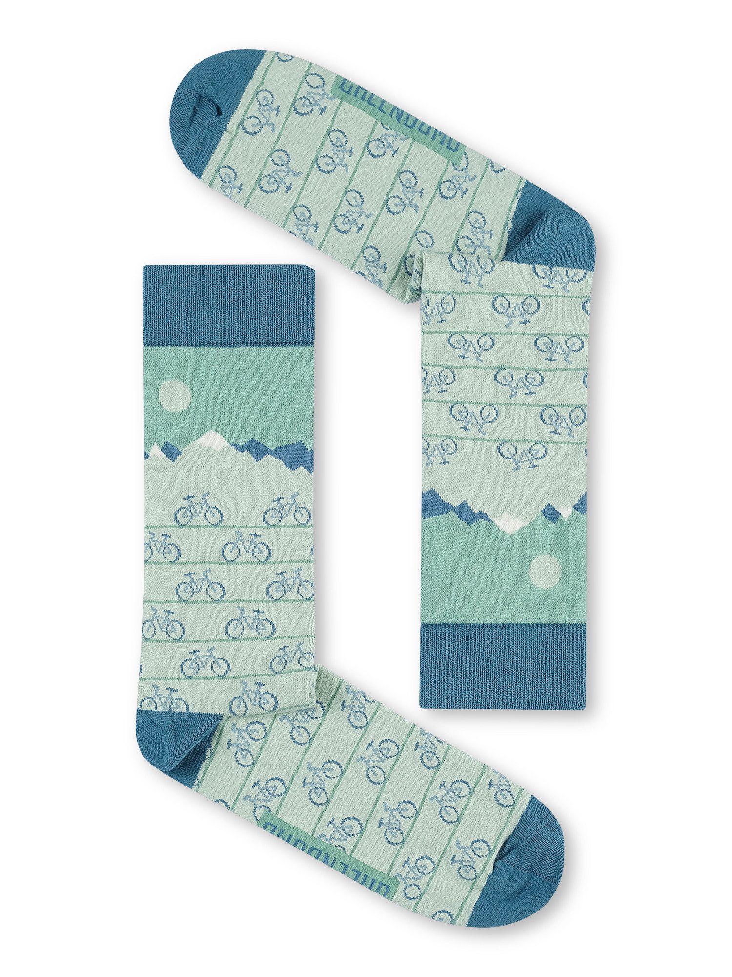 GreenBomb Socken Socks Bike Mountain Row Bio-Baumwoll-Mix, Polyamid, Elasthan, kreative Designs