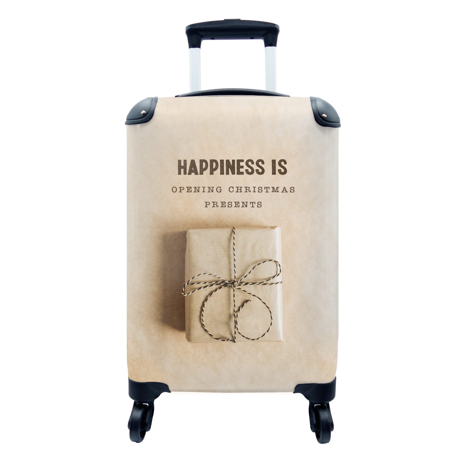 MuchoWow Handgepäckkoffer Weihnachten - Geschenk - Zitat, 4 Rollen, Reisetasche mit rollen, Handgepäck für Ferien, Trolley, Reisekoffer
