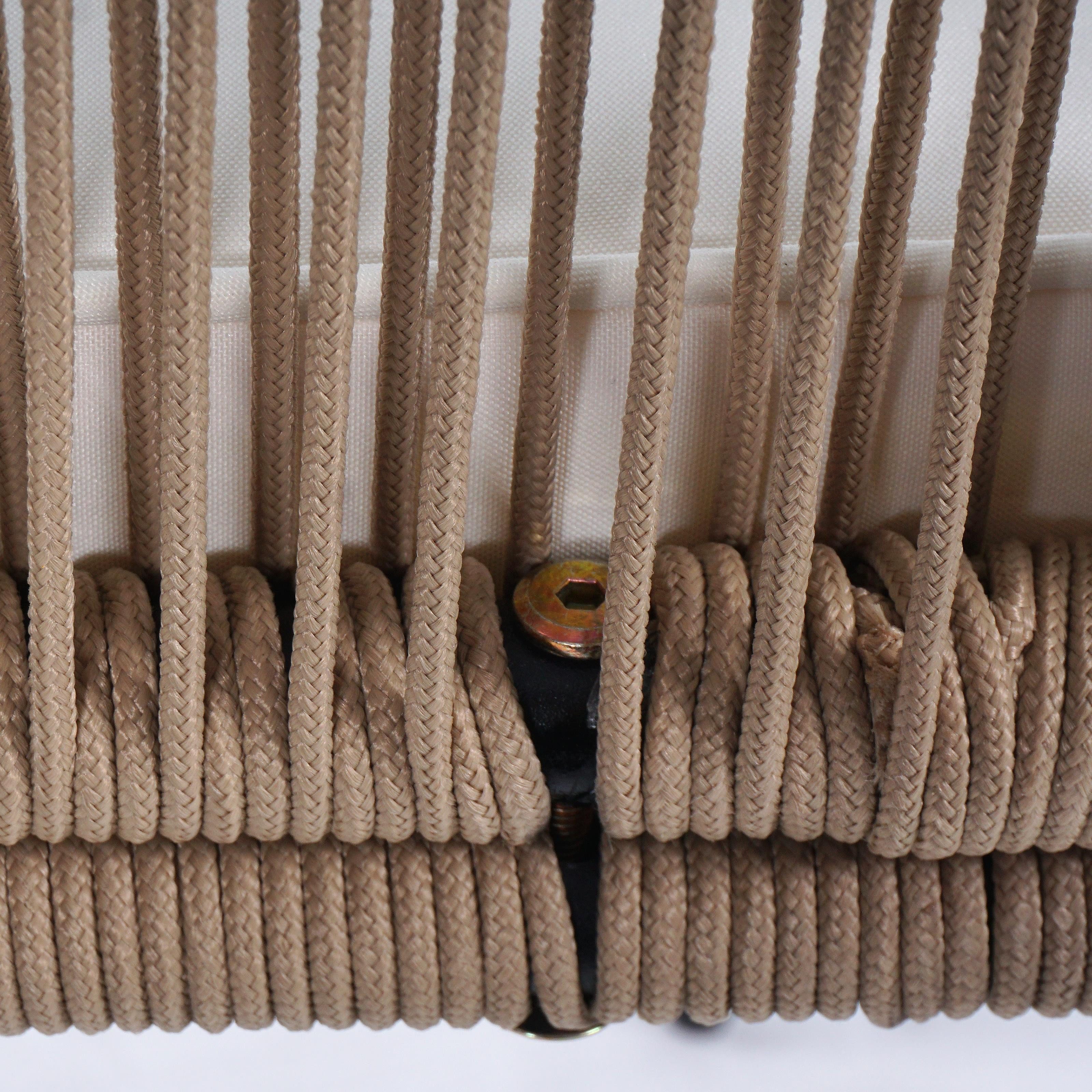 ESTEXO Gartenstuhl Lounge Stuhl 2er Set Gartensessel Rope Loungesessel Outdoor Beige