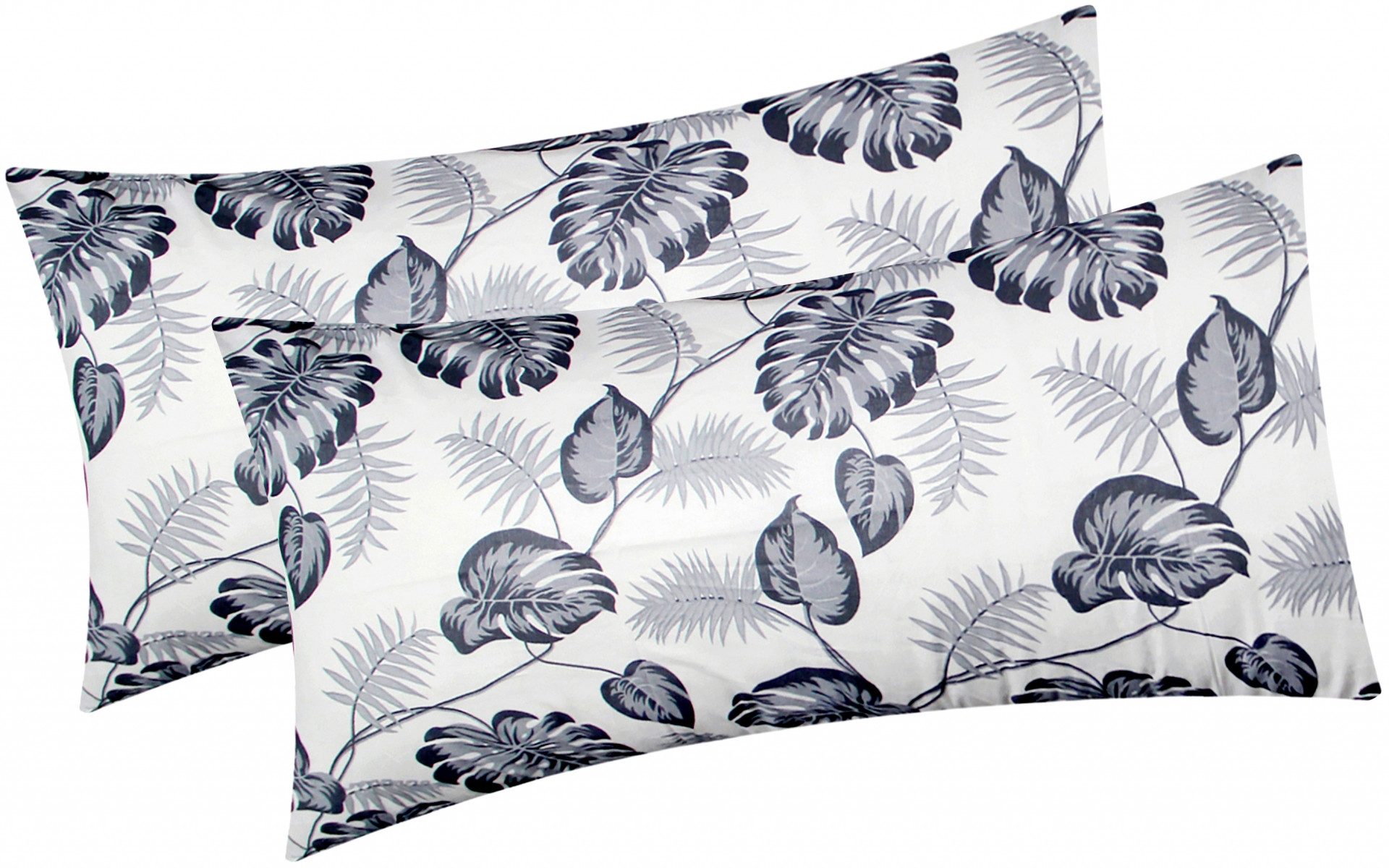 Heubergshop Kissenbezug, (2 Stück), 40x80cm Tropische Blätter Kissenhülle B günstig online kaufen