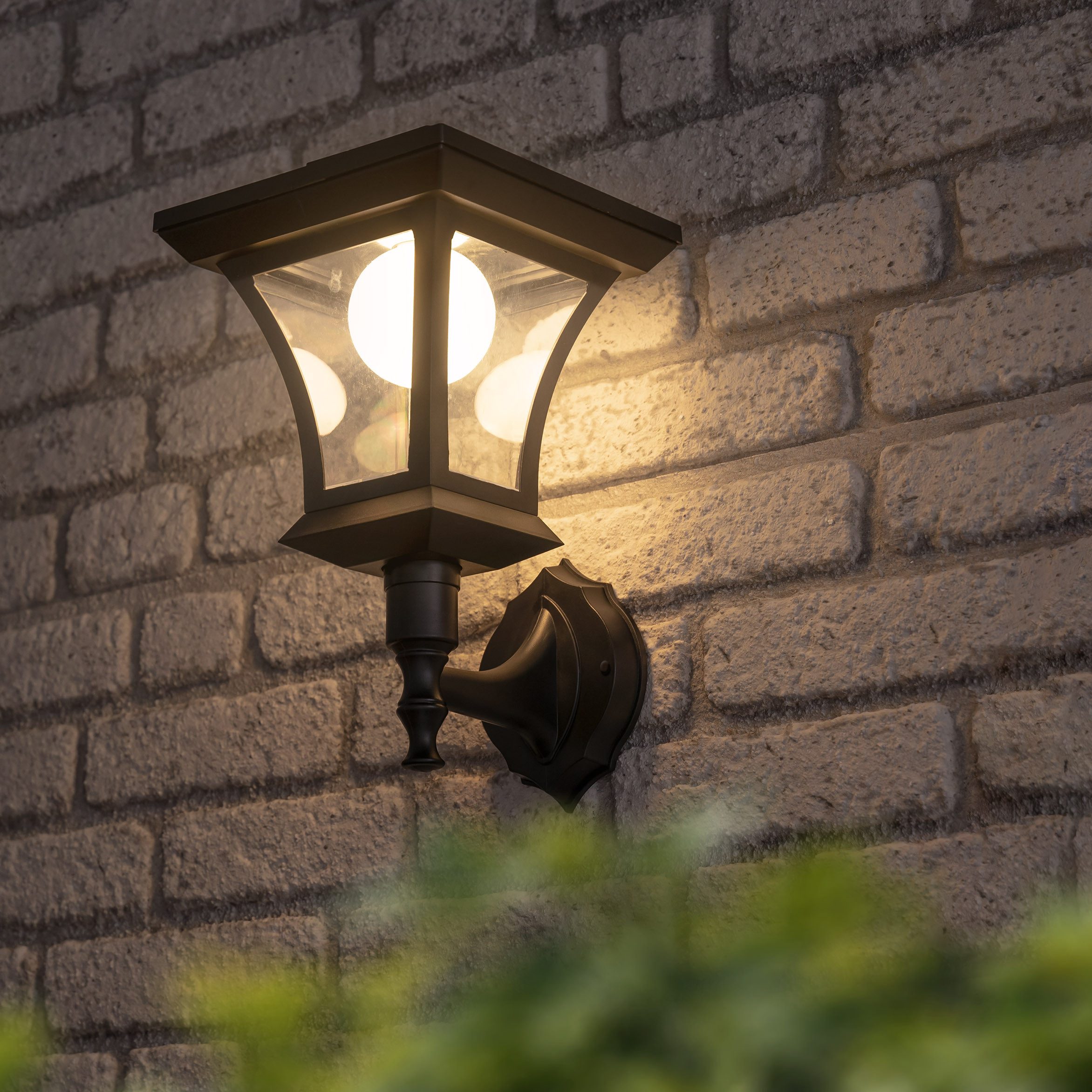 IC Gardenworld LED Laterne Solar Wand-Gartenlaterne im Straßenlaternen-Look günstig online kaufen