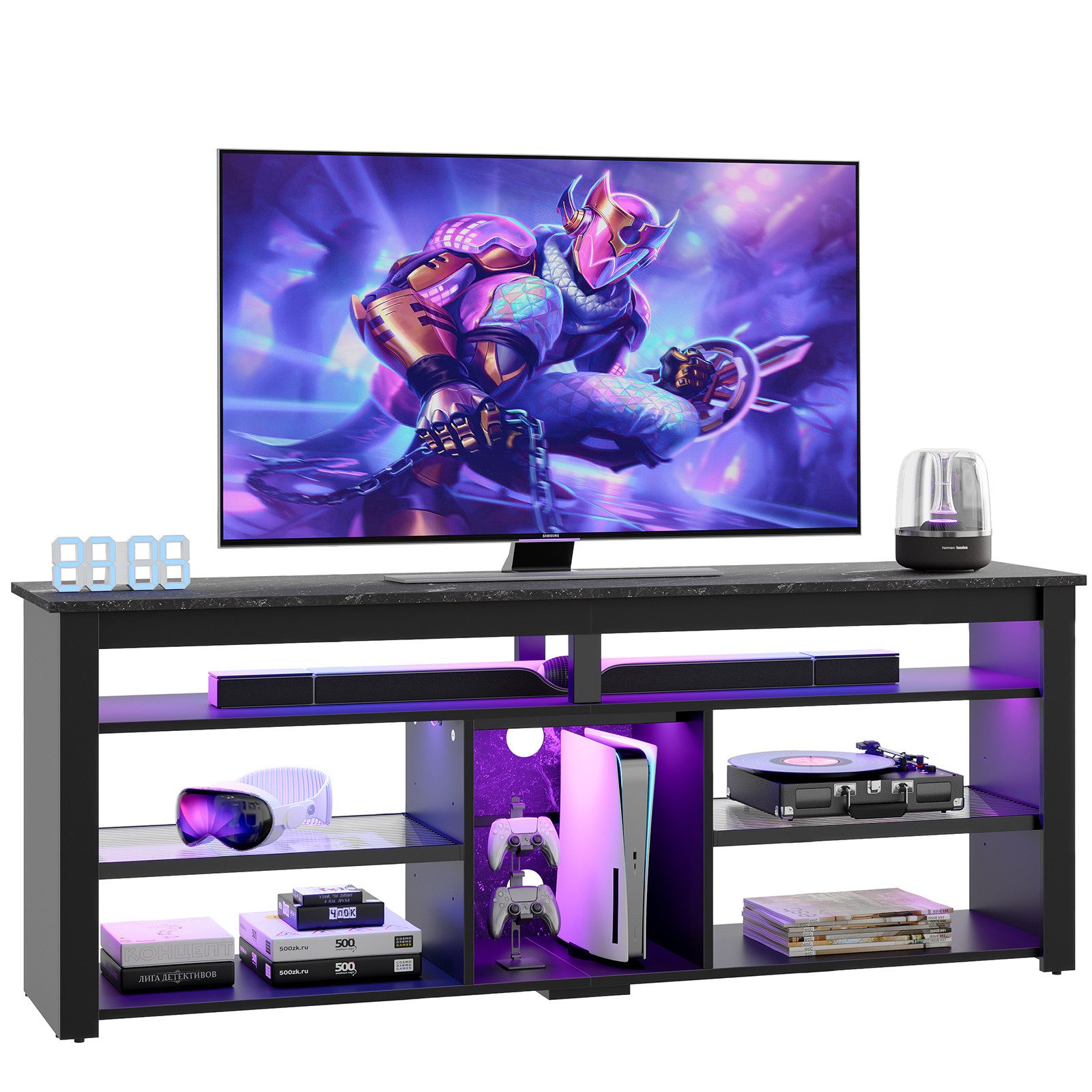 Bestier Lowboard TV-Schrank, Sideboard, Gaming TV Board mit LED-Beleuchtung günstig online kaufen