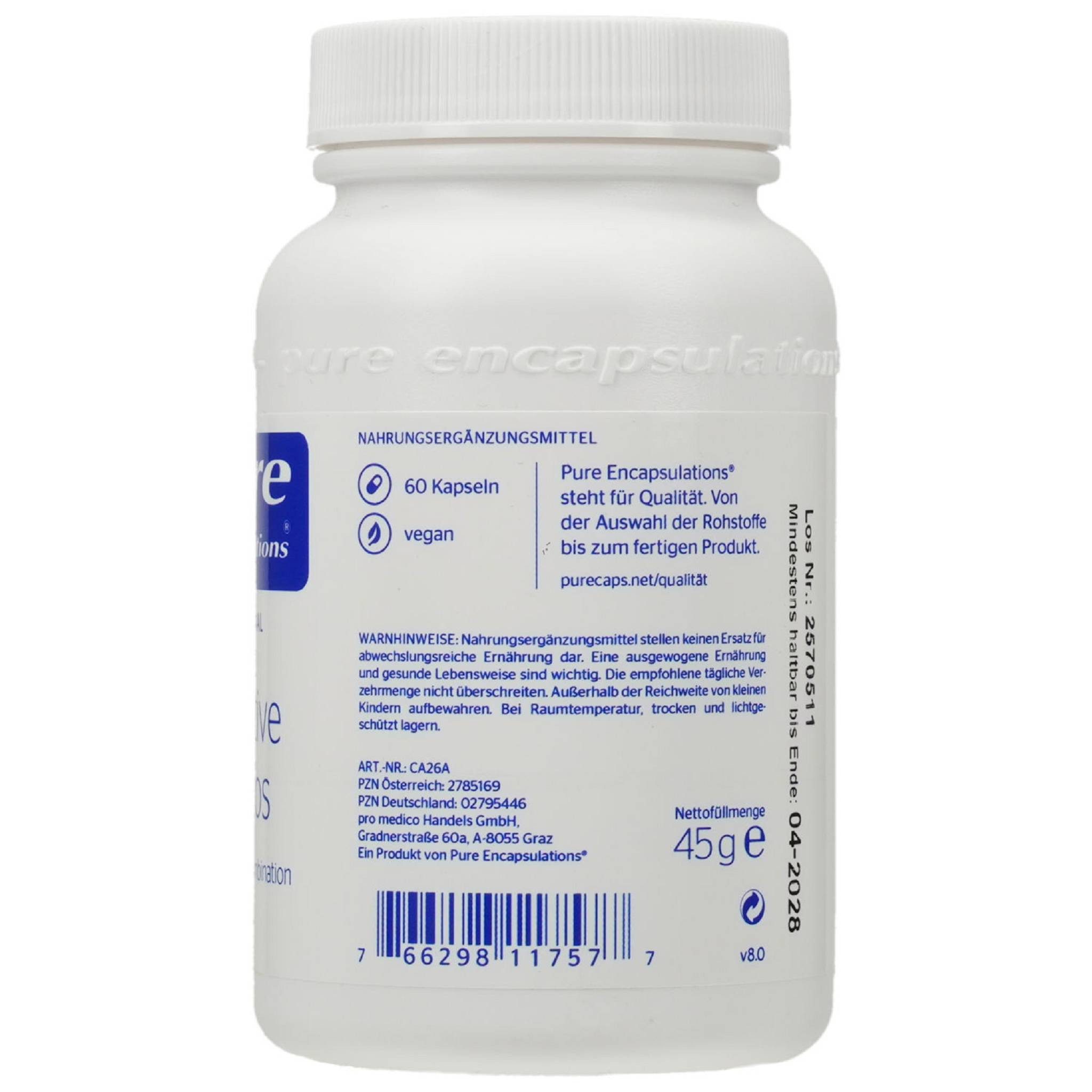 pro medico GmbH PURE ENCAPSULATIONS Cognitive Aminos Kapseln Kapsel