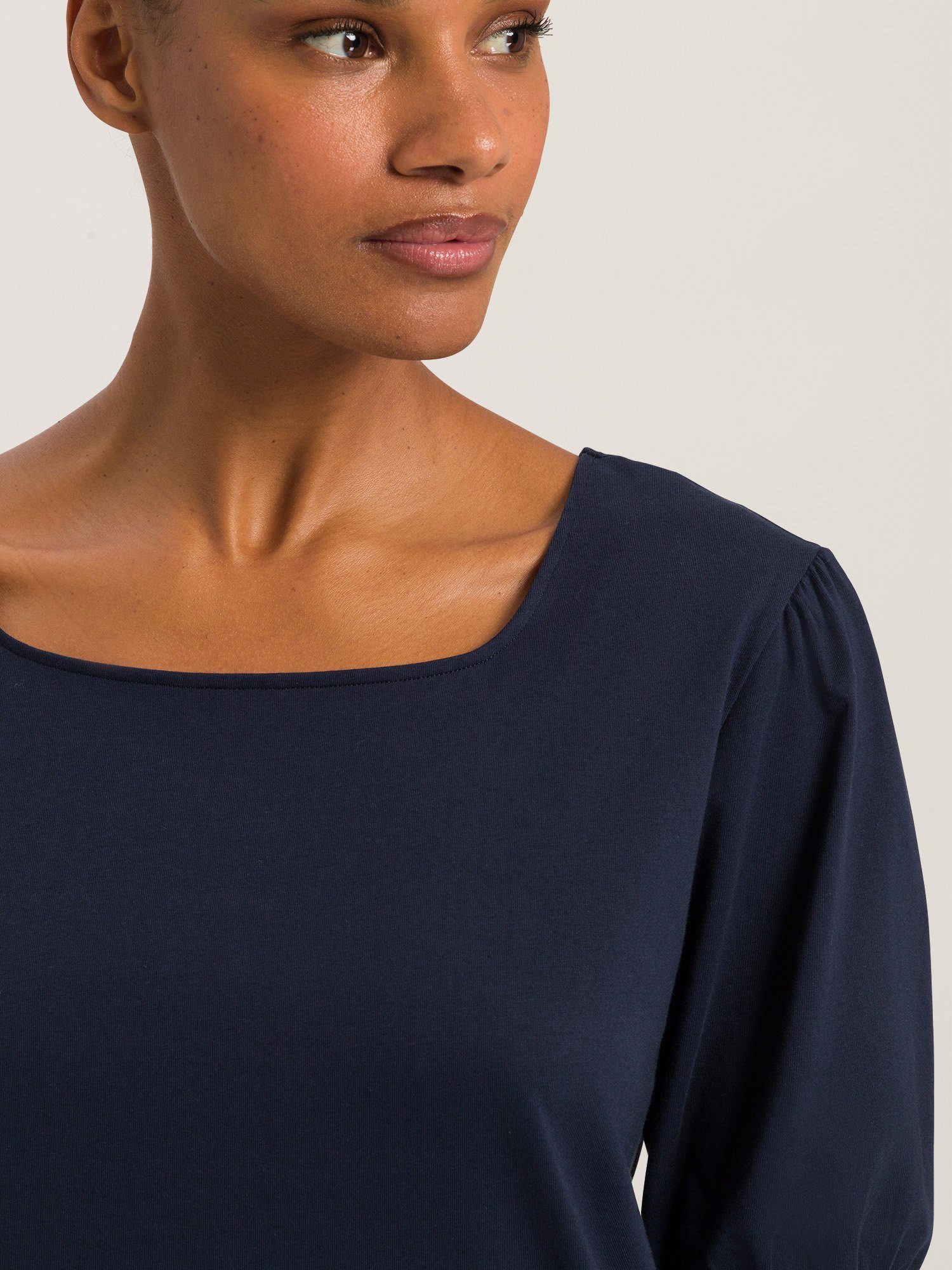 Hanro Shirtbluse Natural Shirt Ärmellose Bluse T-Shirt