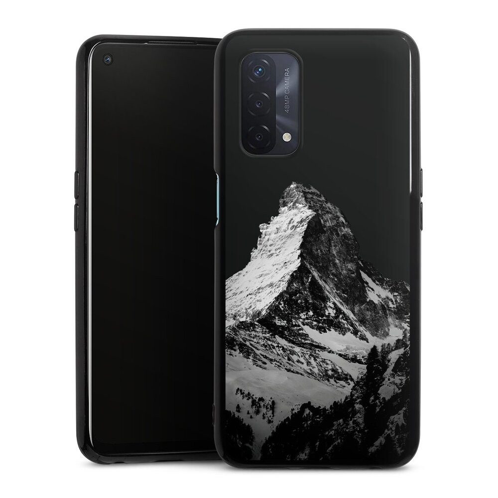 DeinDesign Handyhülle Berg Schnee Alpspitze Snow Capped Mountains Grayscale, Oppo A54 5G Silikon Hülle Bumper Case Handy Schutzhülle