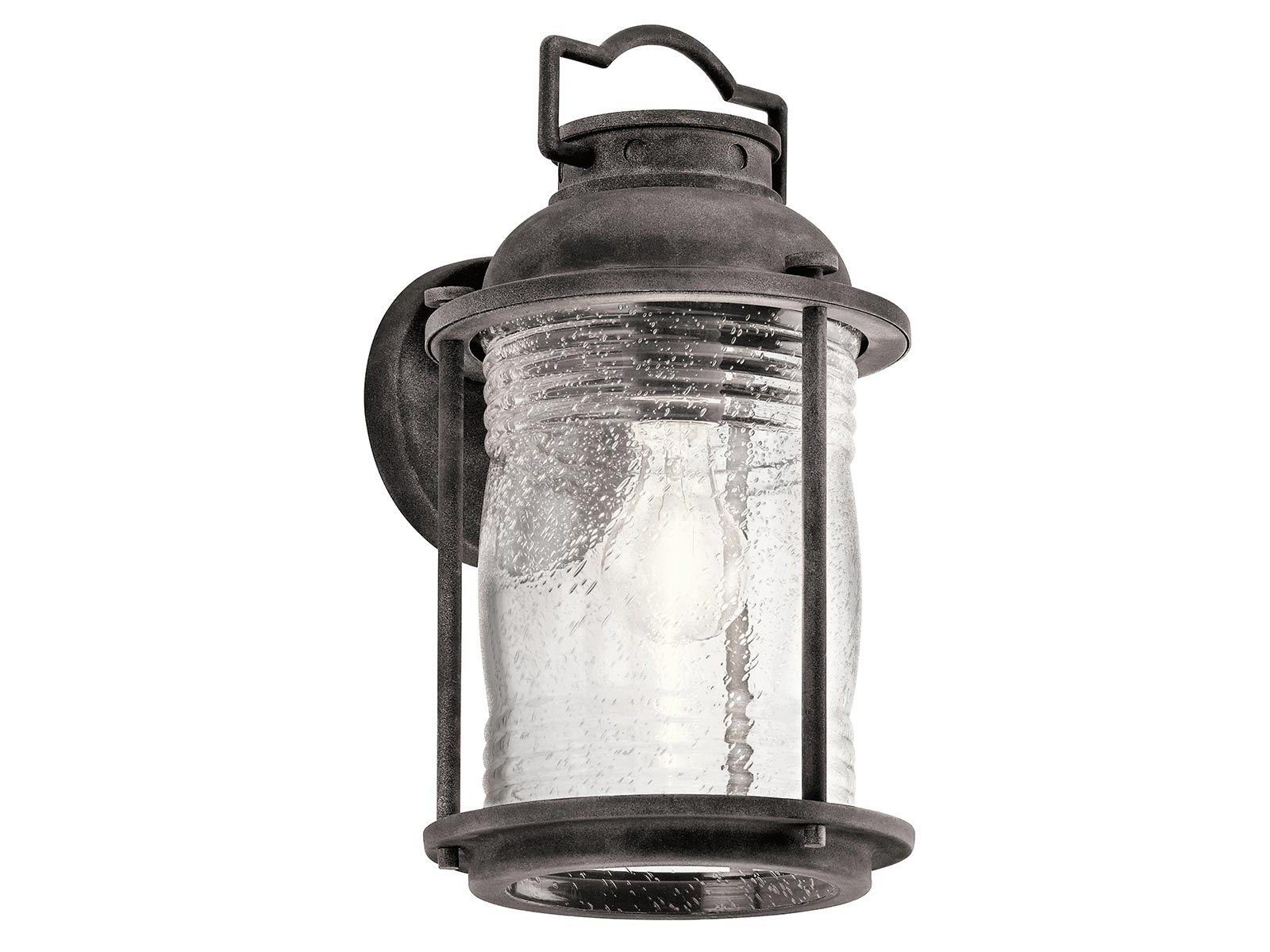 Kichler LED Außen-Wandleuchte, LED wechselbar, warmweiß, Fassadenbeleuchtung Hauswand, Wandleuchte Treppenhaus & Bett Höhe 35cm