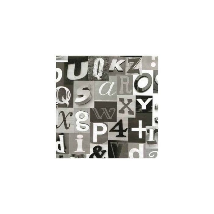 AS4HOME Möbelfolie Möbelfolie Alpha Zahlen schwarz weiss - 45 cm x Muster: Texturiert