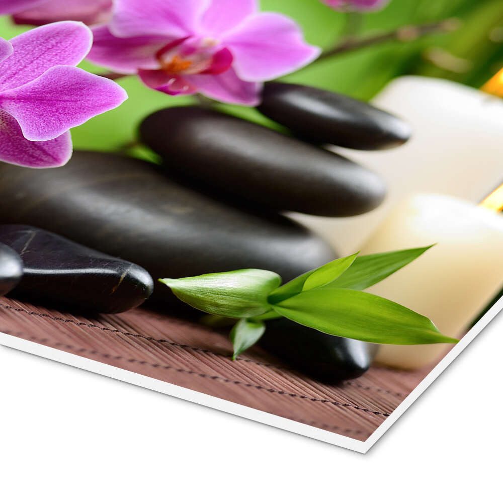 Posterlounge Wandbild Wellness-Stillleben mit Orchideen, Editors Choice, erhältlich als Poster, Leinwandbild, Wandsticker oder Acrylglasbild