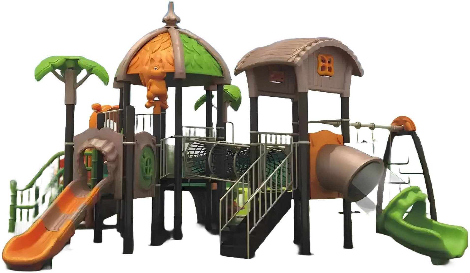 Xlmoebel Spielturm Spielhaus Klettergarten für Kinder im Garten - Kunststoffspielturm, Hergestellt in Europa