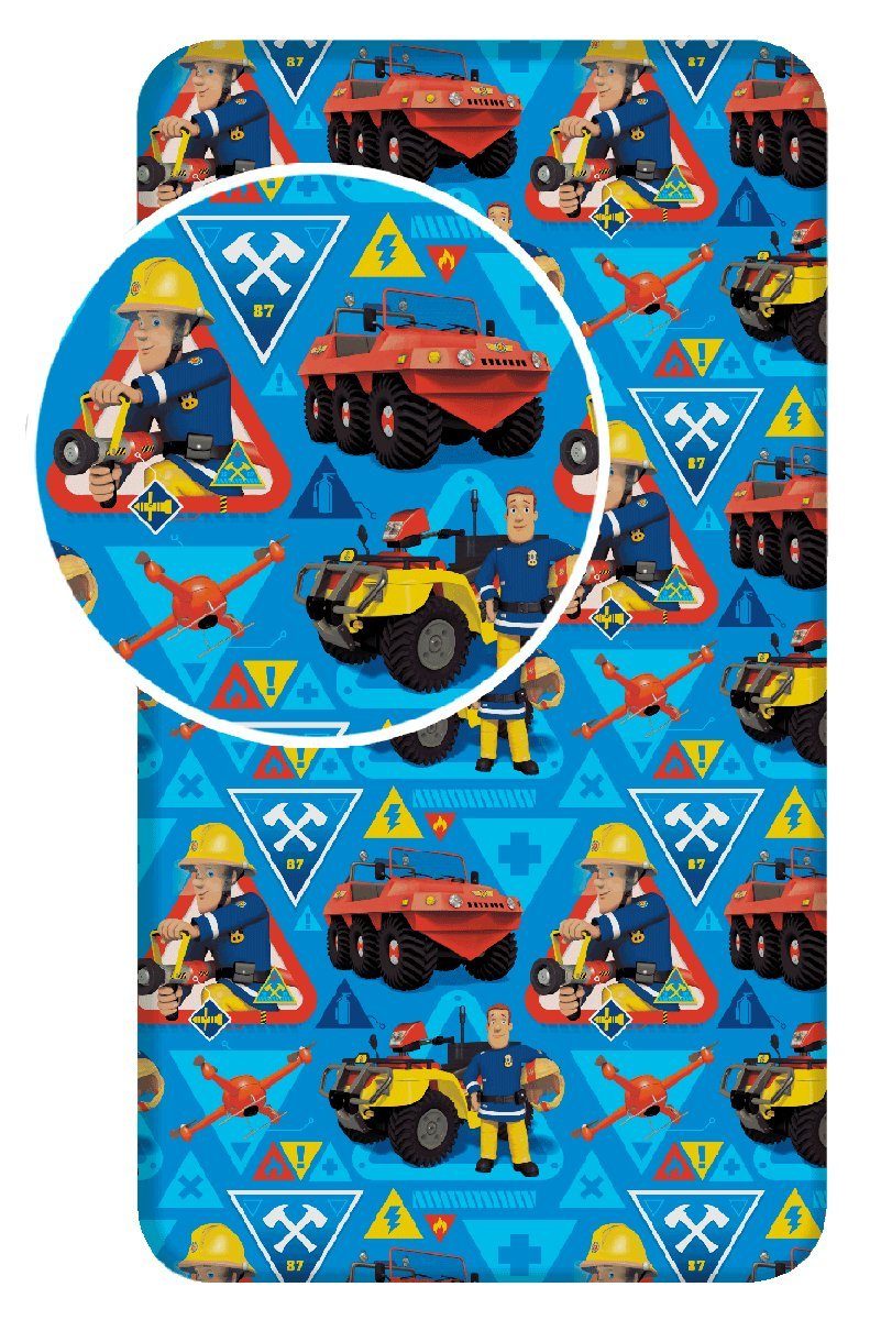 Fireman Sam Spannbettlaken Feuerwehrmann Sam Spannbettlaken 90 x 200 x 25 c günstig online kaufen