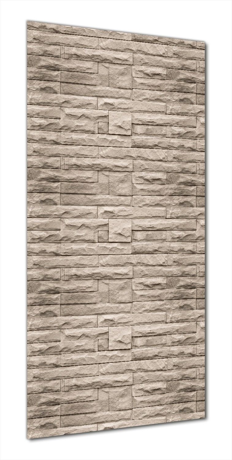 Wallario Duschrückwand Steinwand grau-braun, (1-tlg)