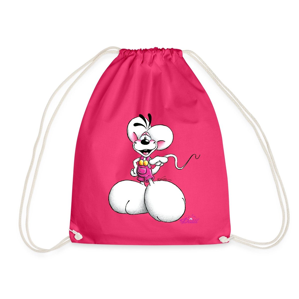 Spreadshirt Turnbeutel Diddl Diddlmaus Coole Pose Turnbeutel (1-tlg)