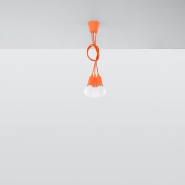 famlights Hängeleuchte, Pendelleuchte Dani in Orange E27 3-flammig, keine Angabe, Leuchtmittel enthalten: Nein, warmweiss, Hängeleuchte, Pendellampe, Pendelleuchte