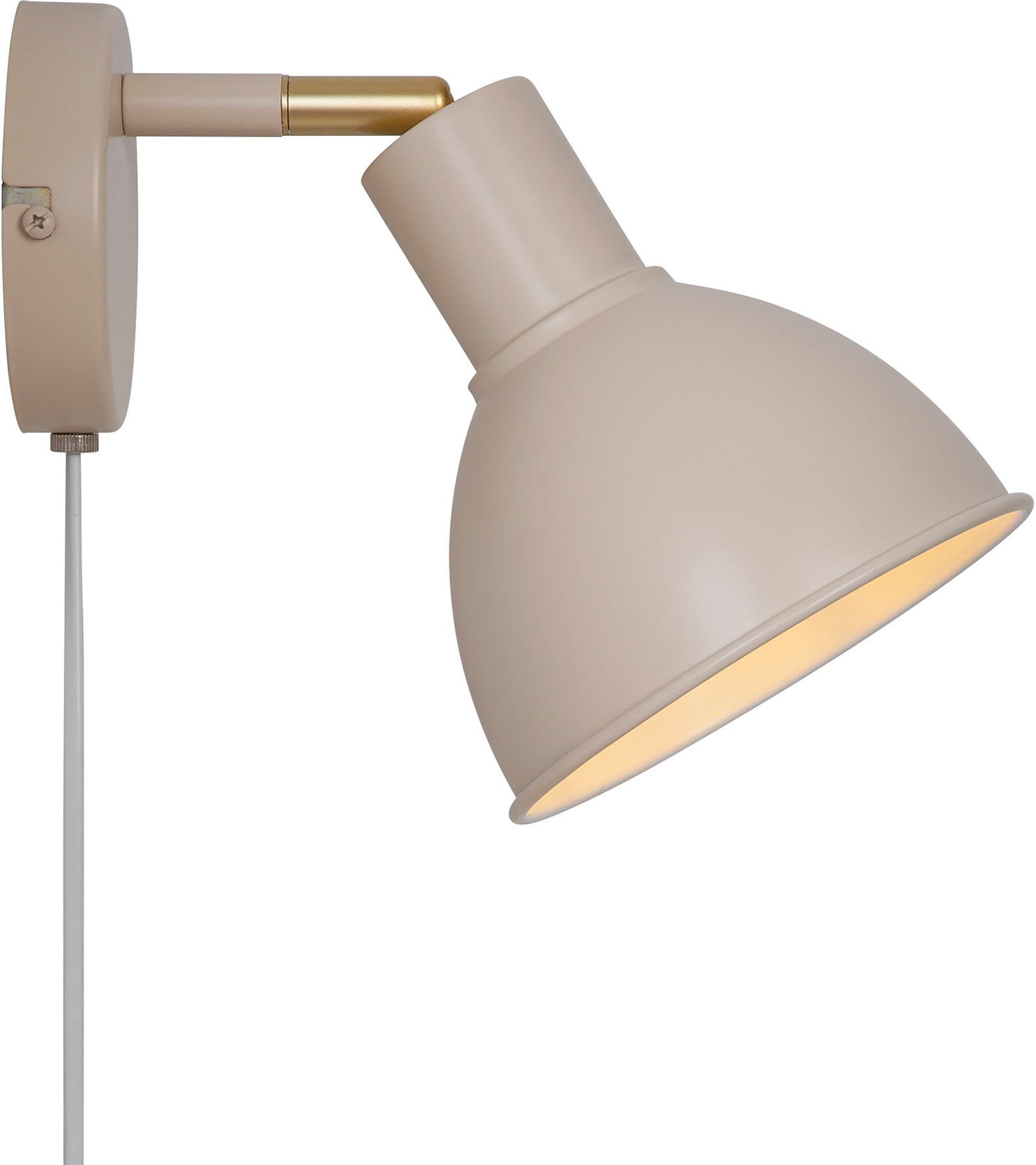 Nordlux Wandleuchte Pop, ohne Leuchtmittel, zeitgenössischer und einfacher  Stil, stabiles Metall-Gehäuse, Verstellbarer Lampenkopf für gerichtetes  Licht