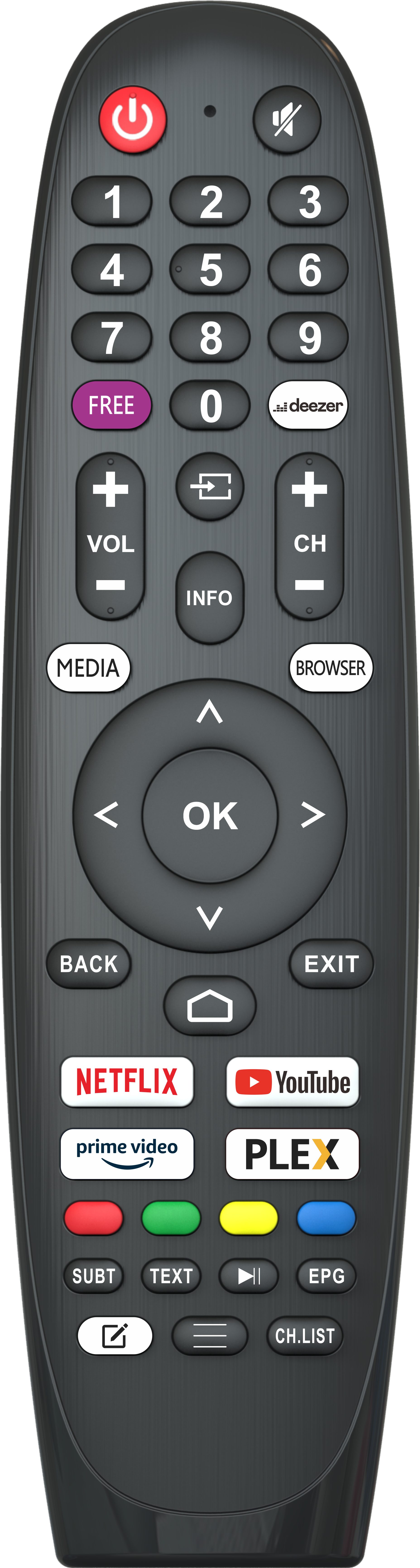 JTC-24 Original Fernbedienung JTC-24 LED TV mit Vidaa Betriebssystem, CX-616 Fernbedienung