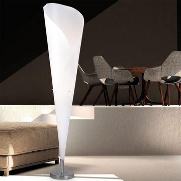 etc-shop LED Stehlampe, Leuchtmittel inklusive, Warmweiß, Steh Leuchte Trichter Design Decken Fluter Wohn Ess Zimmer