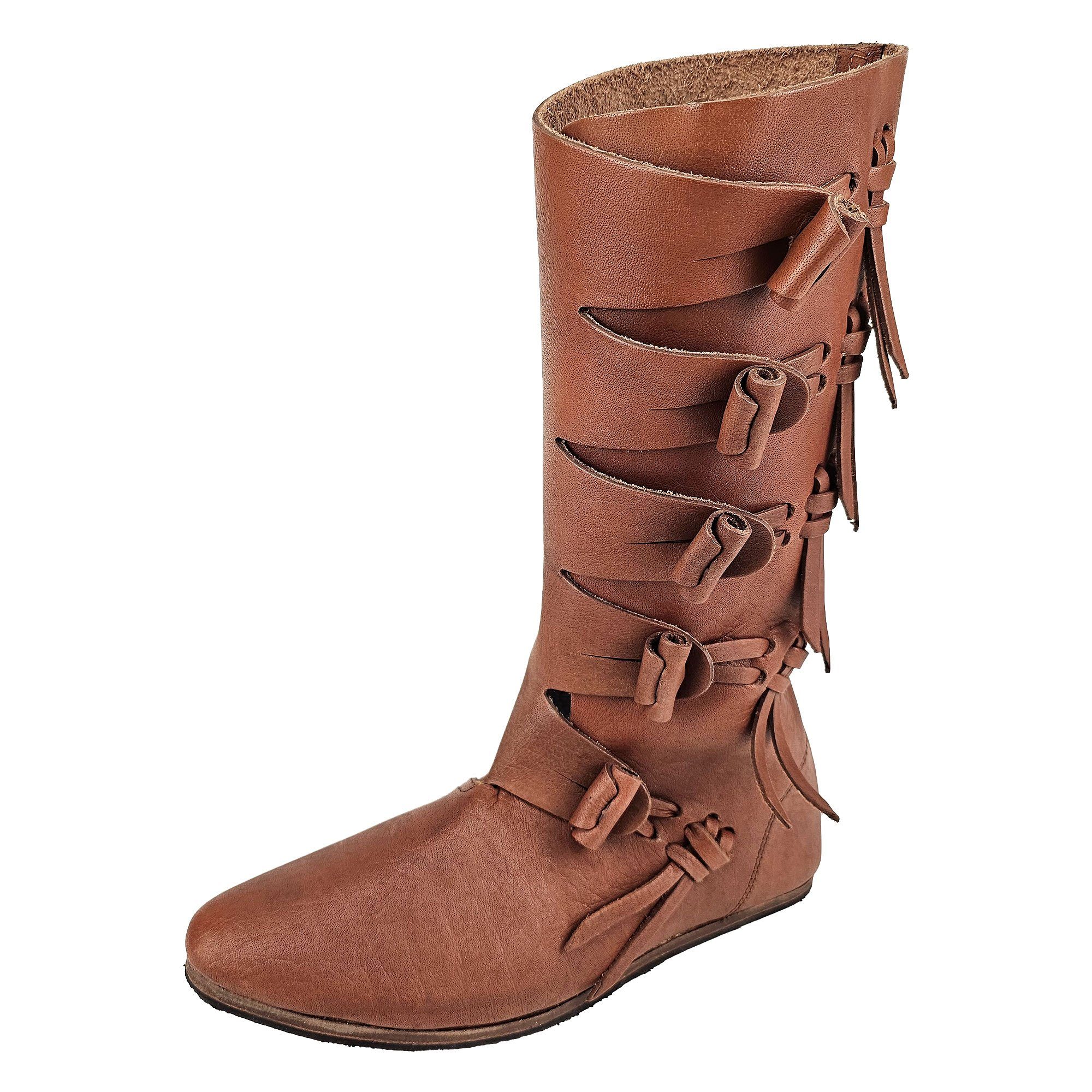 Ritter-Kostüm Wikinger Stiefel Jorvik braun mit Gummisohle 40