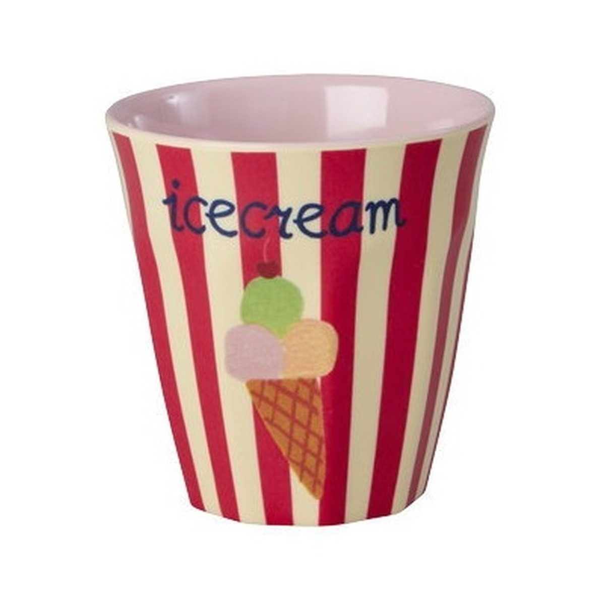 rice Kinderbecher Kids Becher-Set ABC Rosa 6-teilig 7,5 cm Melamin Trinkbecher