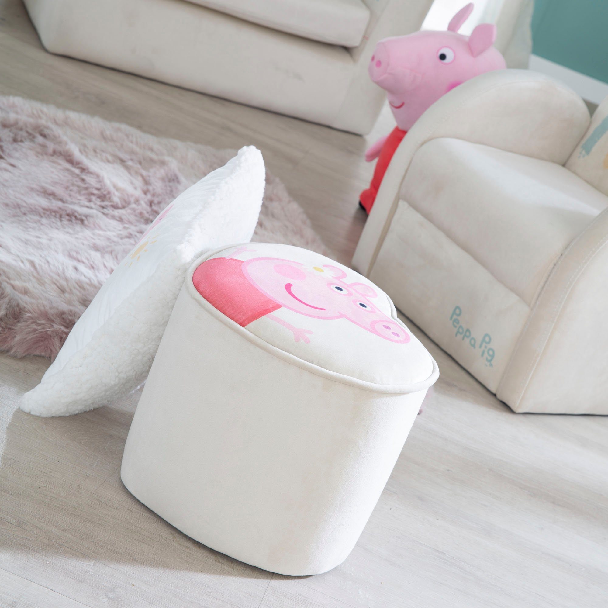 roba® Kinderhocker Peppa Pig, in Herzform