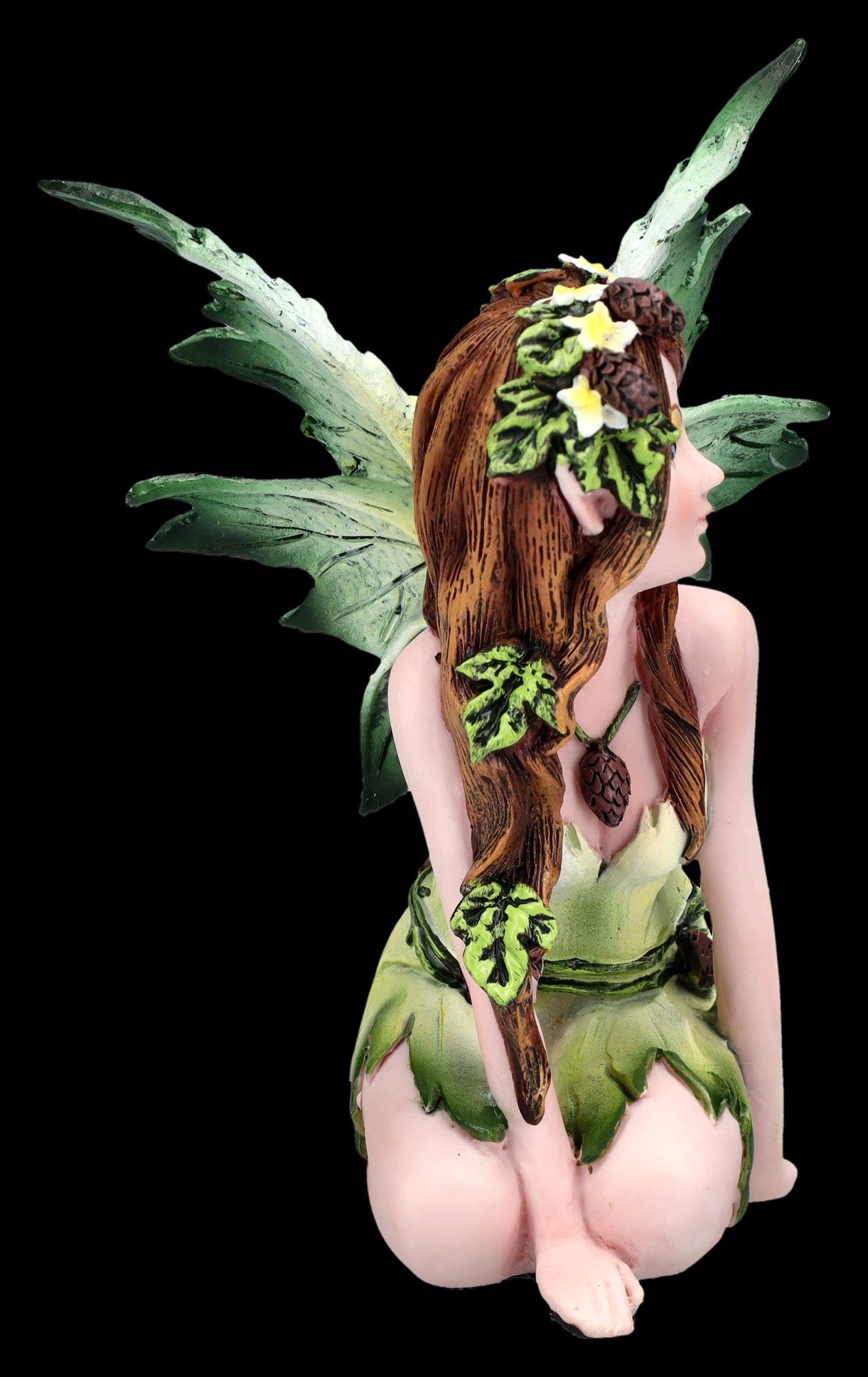 Figuren Shop GmbH Fantasy-Figur Elfen Figur - Moni in grünem Kleid - Fantasy Dekofigur Fee Dekoration