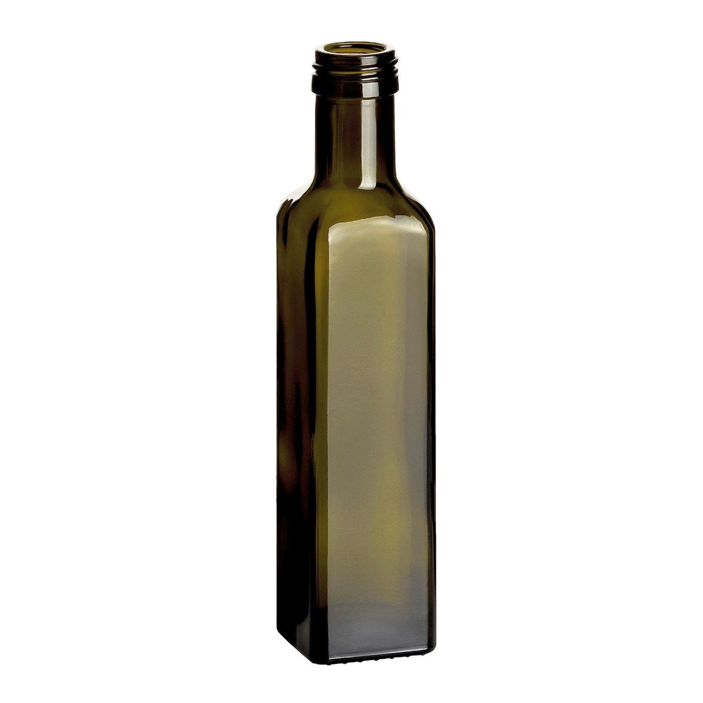 gouveo Trinkflasche 12er 250 0,25 silberfarben Flasche l, Schraubdeckel Maraska Glasflaschen - mit -Antik- Set, ml