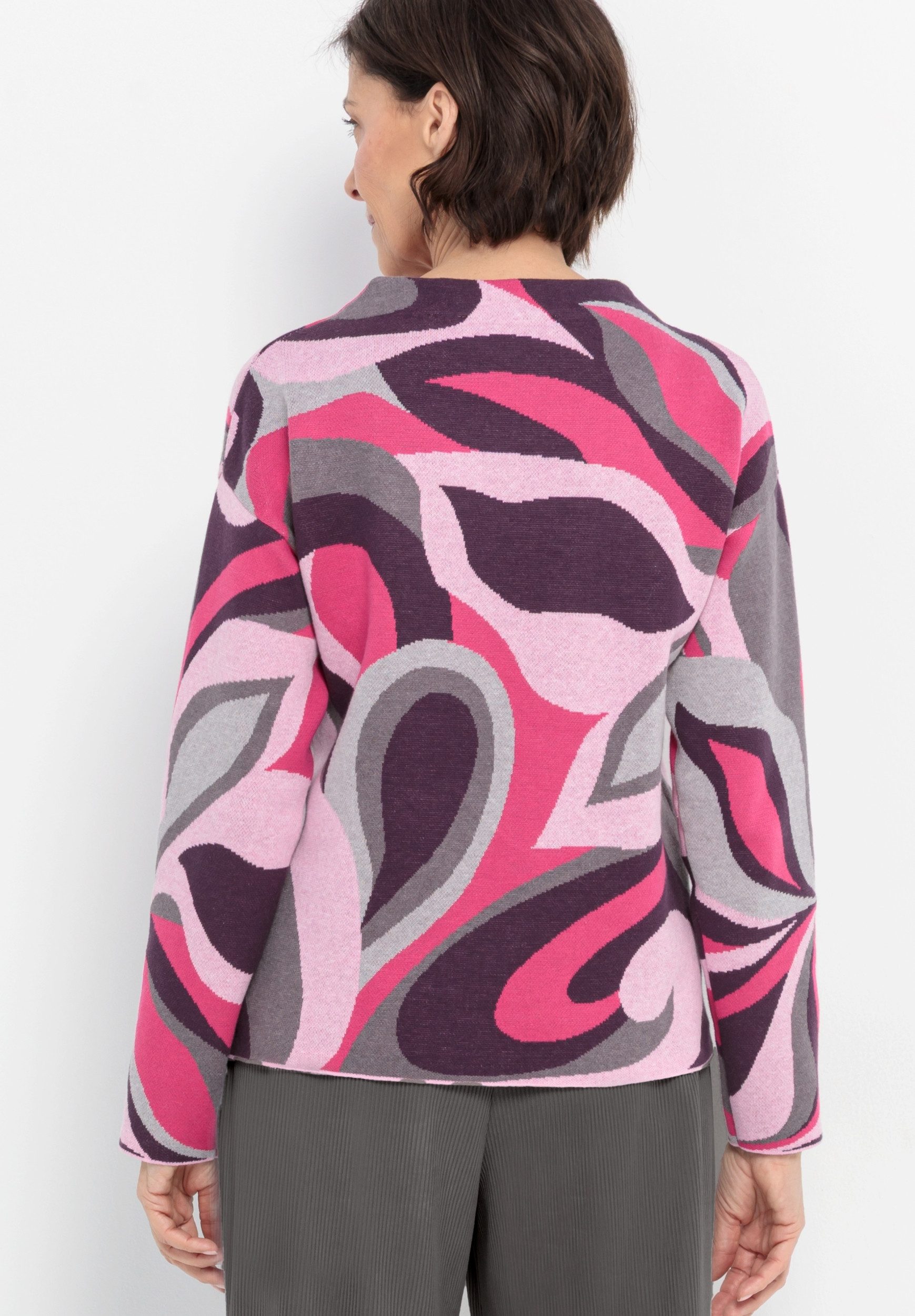 bianca Strickpullover gemusterter AOP Strickpullover - BIANCA