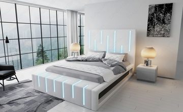 Sofa Dreams Boxspringbett Milona Bett Kunstleder Premium Komplettbett mit LED Beleuchtung, mit Topper