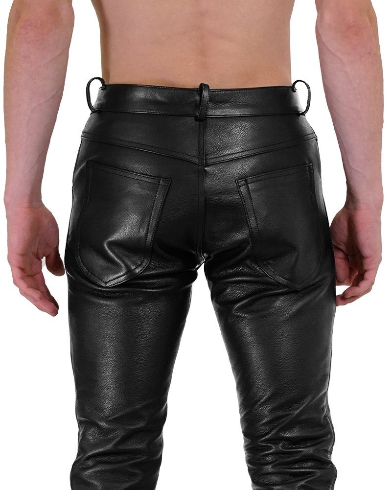 BOCKLE Lederhose Bockle® Big Cheeker Free Button Lederhose Lederjeans Herre günstig online kaufen