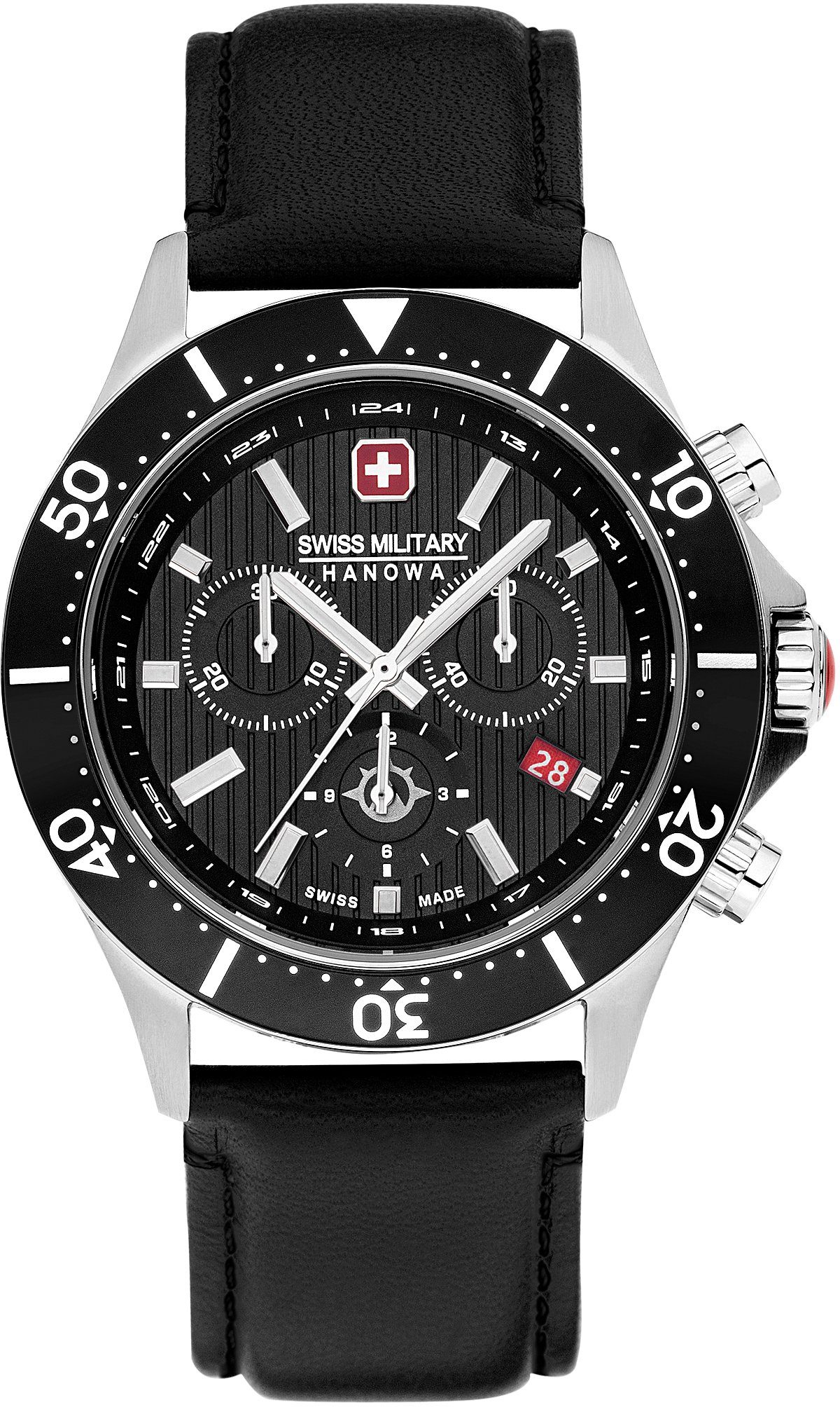 Hanowa FLAGSHIP X SMWGC2100705 CHRONO, Military Chronograph Swiss Schwarz