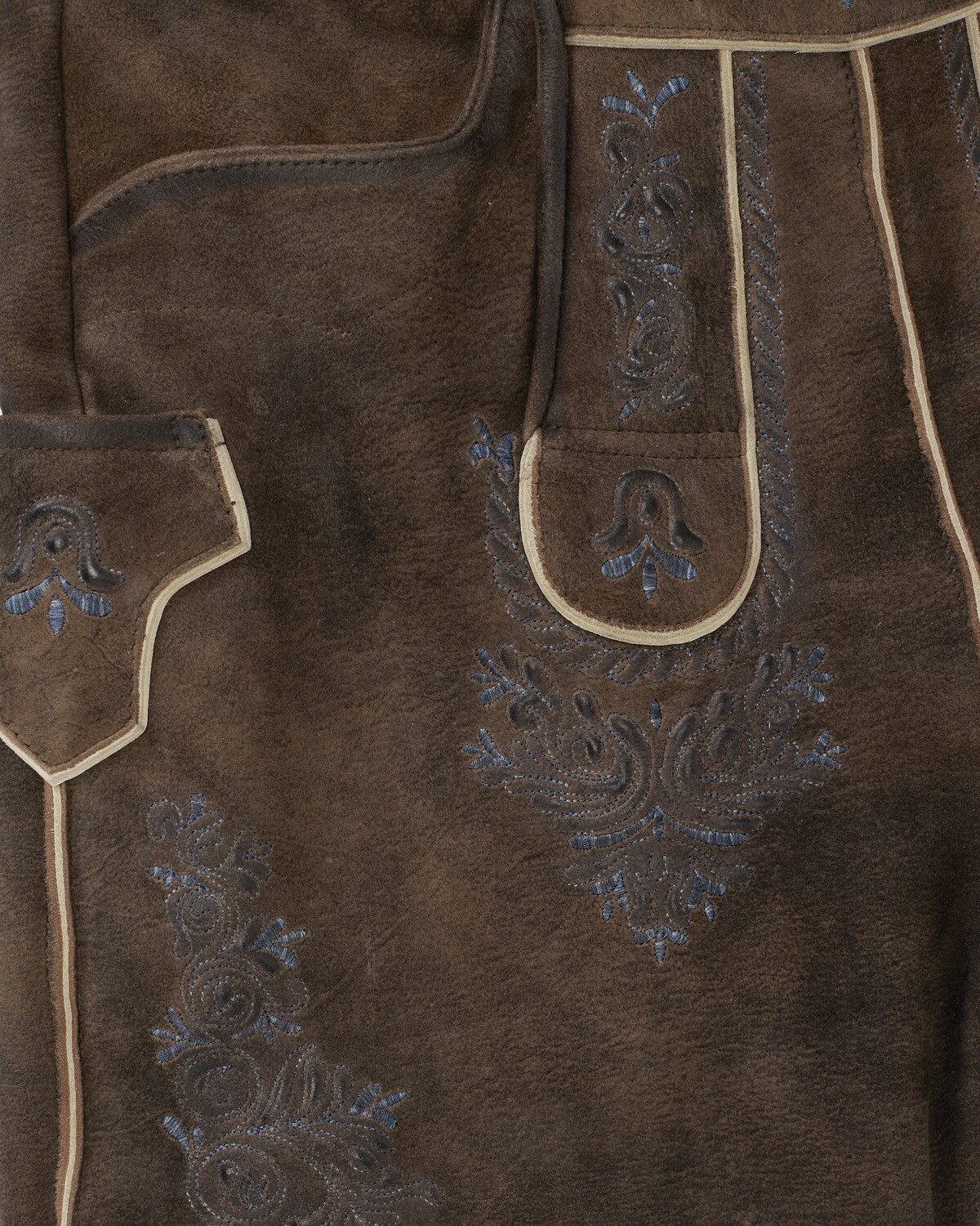 Almsach Trachtenlederhose Kurze Lederhose mit Gürtel