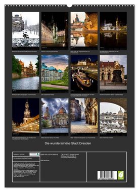 CALVENDO Wandkalender Die wunderschöne Stadt Dresden (Premium, hochwertiger DIN A2 Wandkalender 2023, Kunstdruck in Hochglanz)