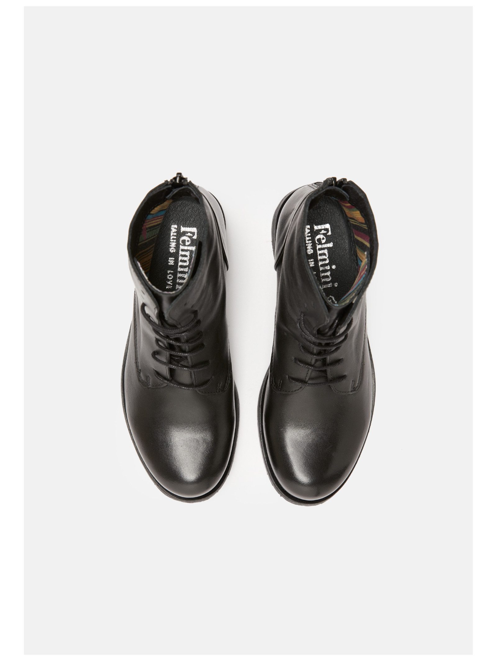 Felmini Stiefelette Leder . Schnürstiefelette