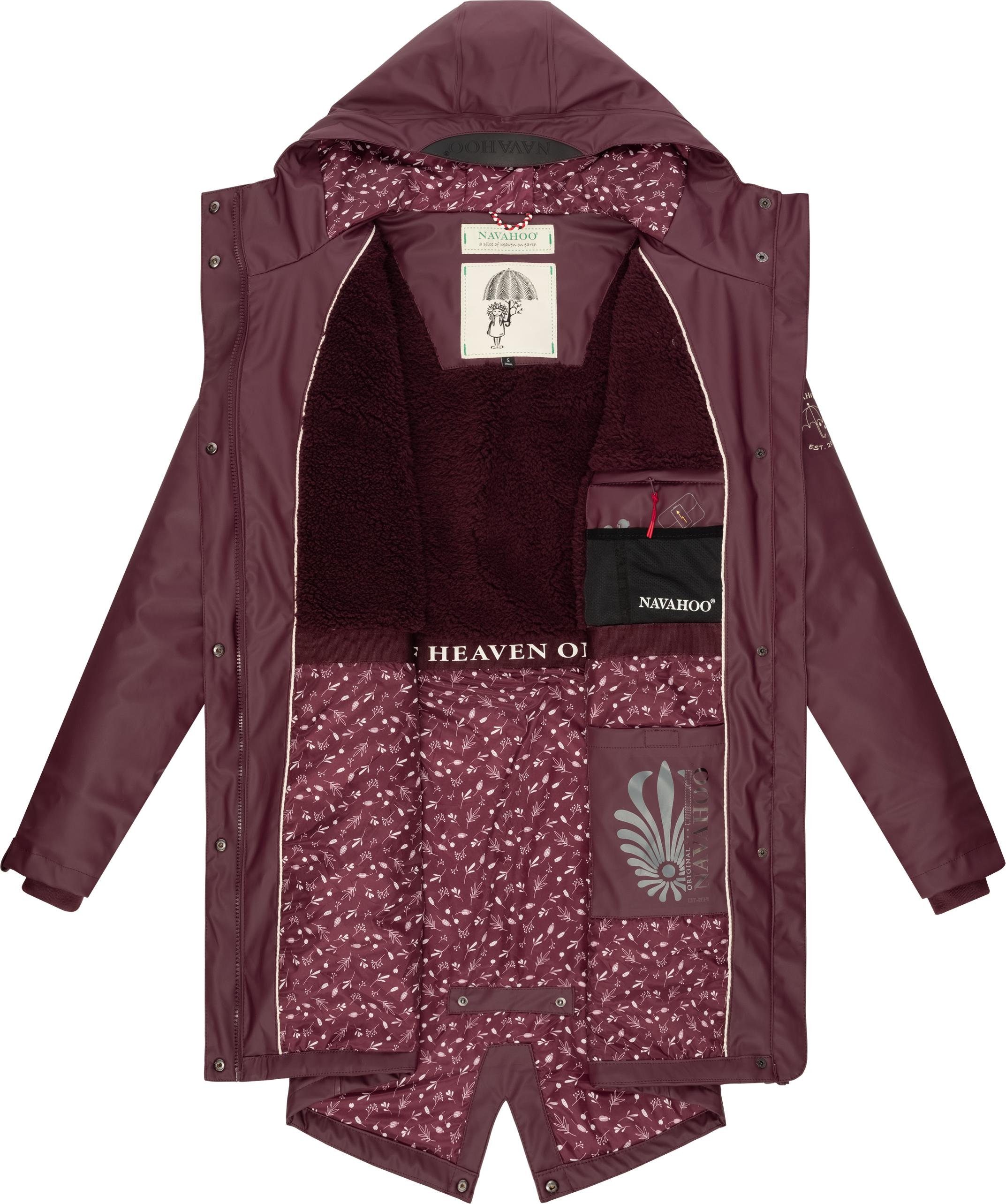 Navahoo Regenjacke Flower of Ocean Wasserdichter Damen Outdoor Regenmantel