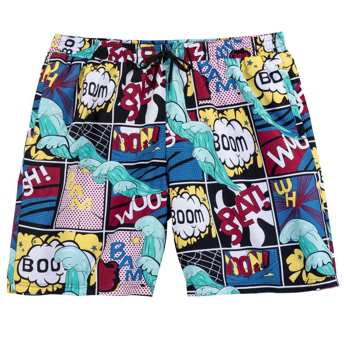 ABRAXAS Badeshorts Abraxas Badeshorts Übergröße bunter Comic-Print günstig online kaufen