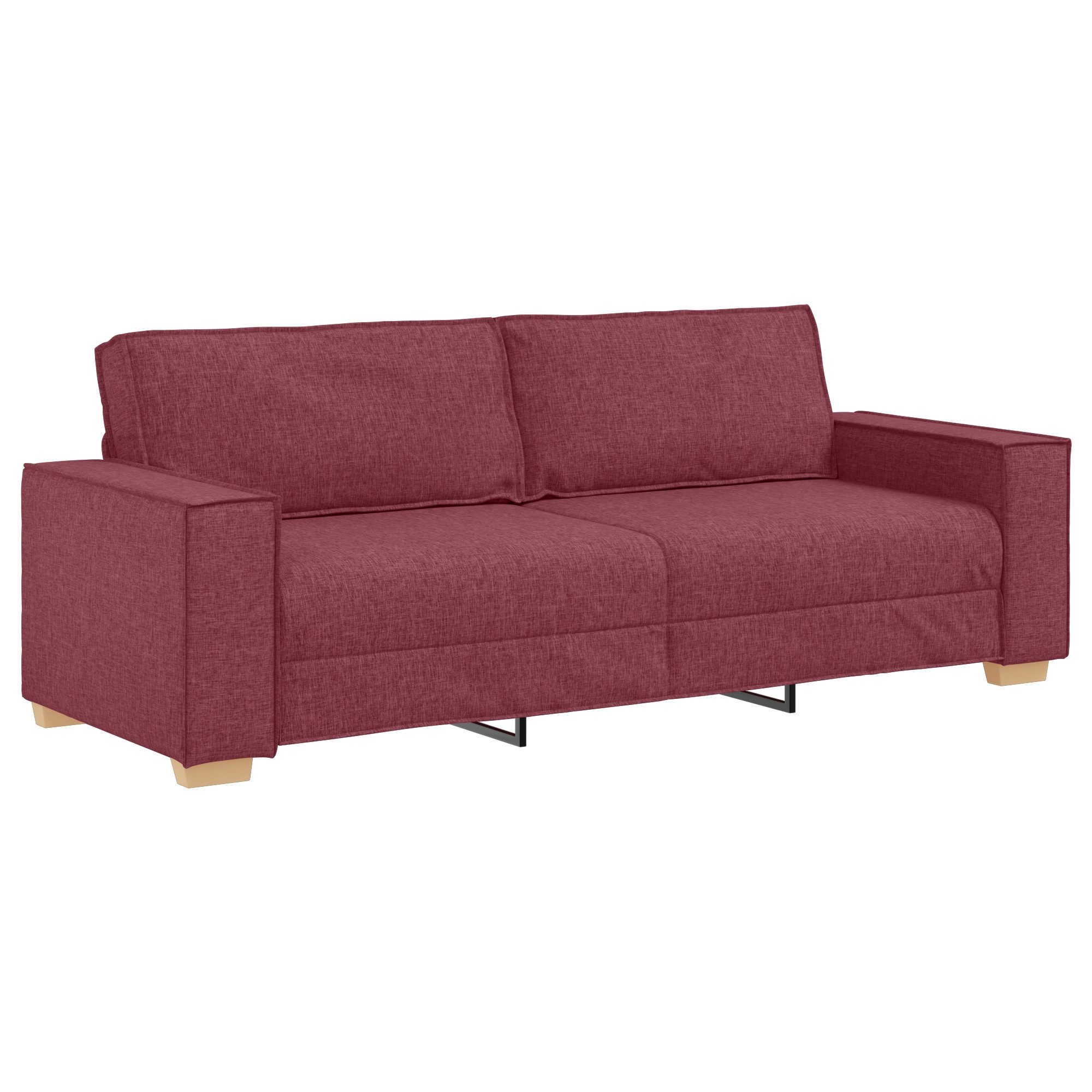 vidaXL Sofa 3-Sitzer-Sofa Weinrot 180 cm günstig online kaufen