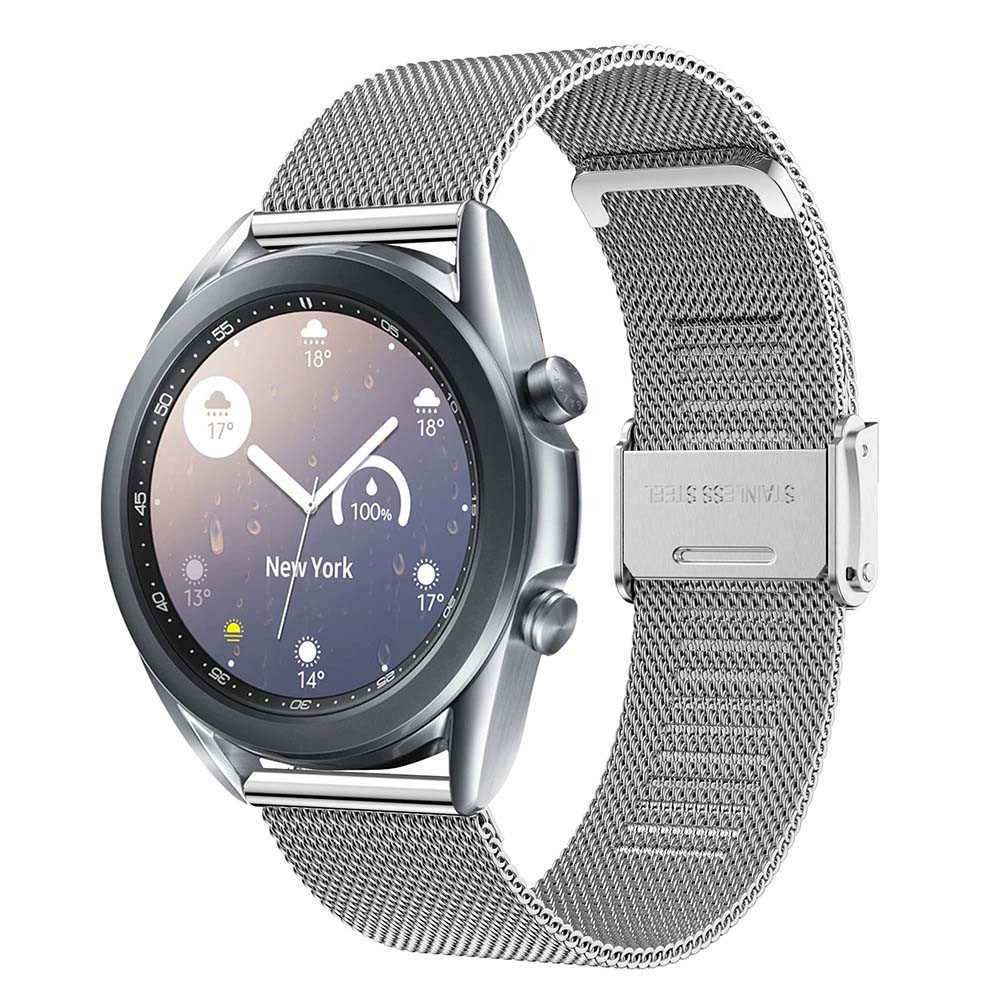 Jibenhome Uhrenarmband 18/20/22mm Mesh-Uhrenarmband aus Edelstahl Schnellverschluss, mit Interlock-Sicherheitsverschluss