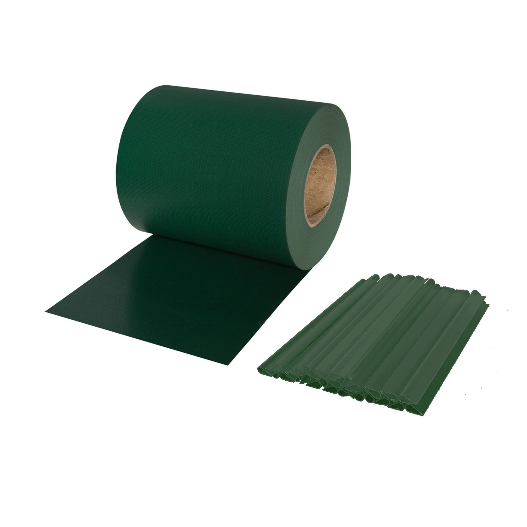 jarolift Sichtschutzstreifen PVC Sichtschutzstreifen Soft, 19 cm x 40 m, grün, (Packung, 1-St., inkl. 25 Befestigungsclips), inkl. 25 Befestigungsclips, langlebig, witterungsbeständig