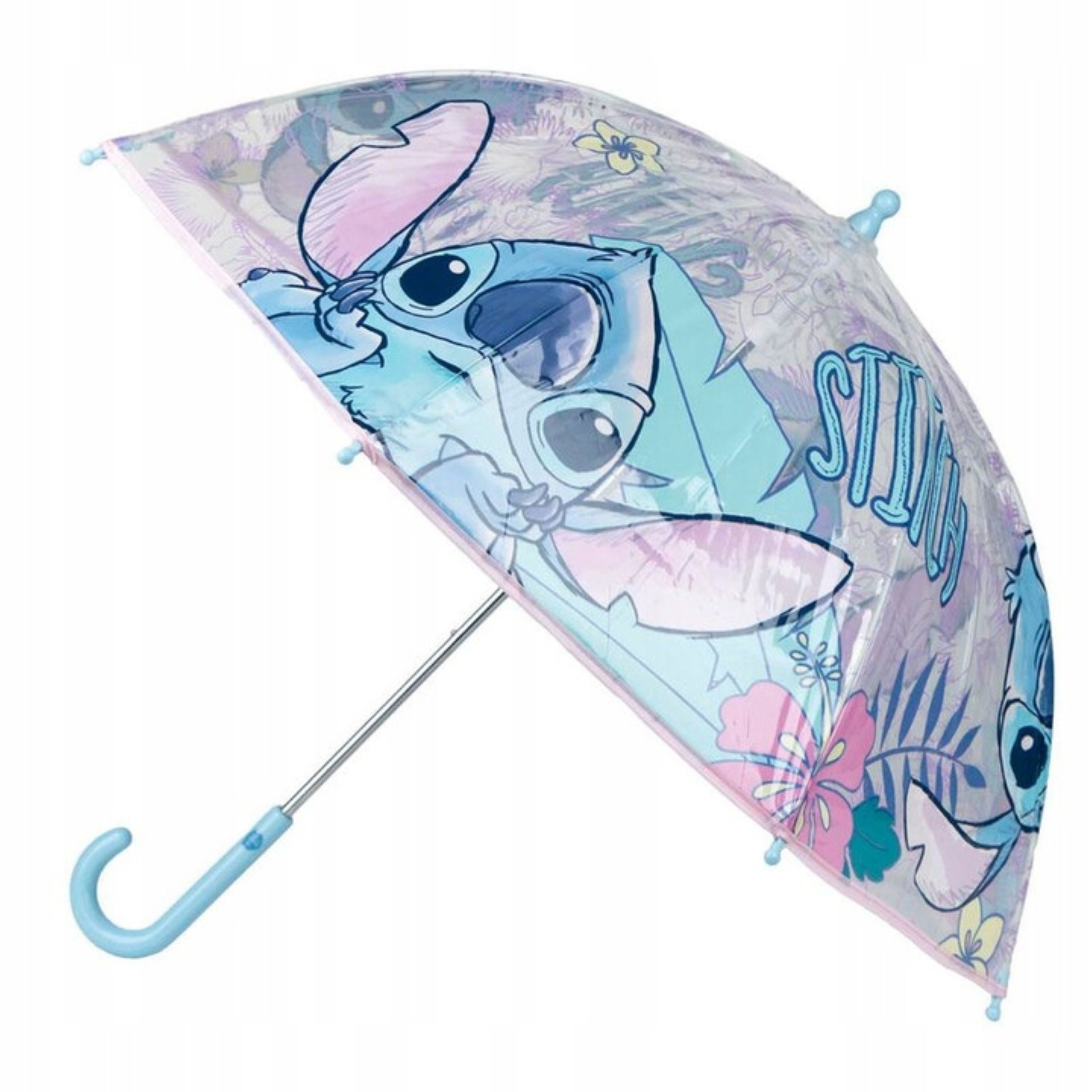Festivalartikel Stockregenschirm Stitch Kinder Regenschirm Transparent – Disney Lizenz Cerda