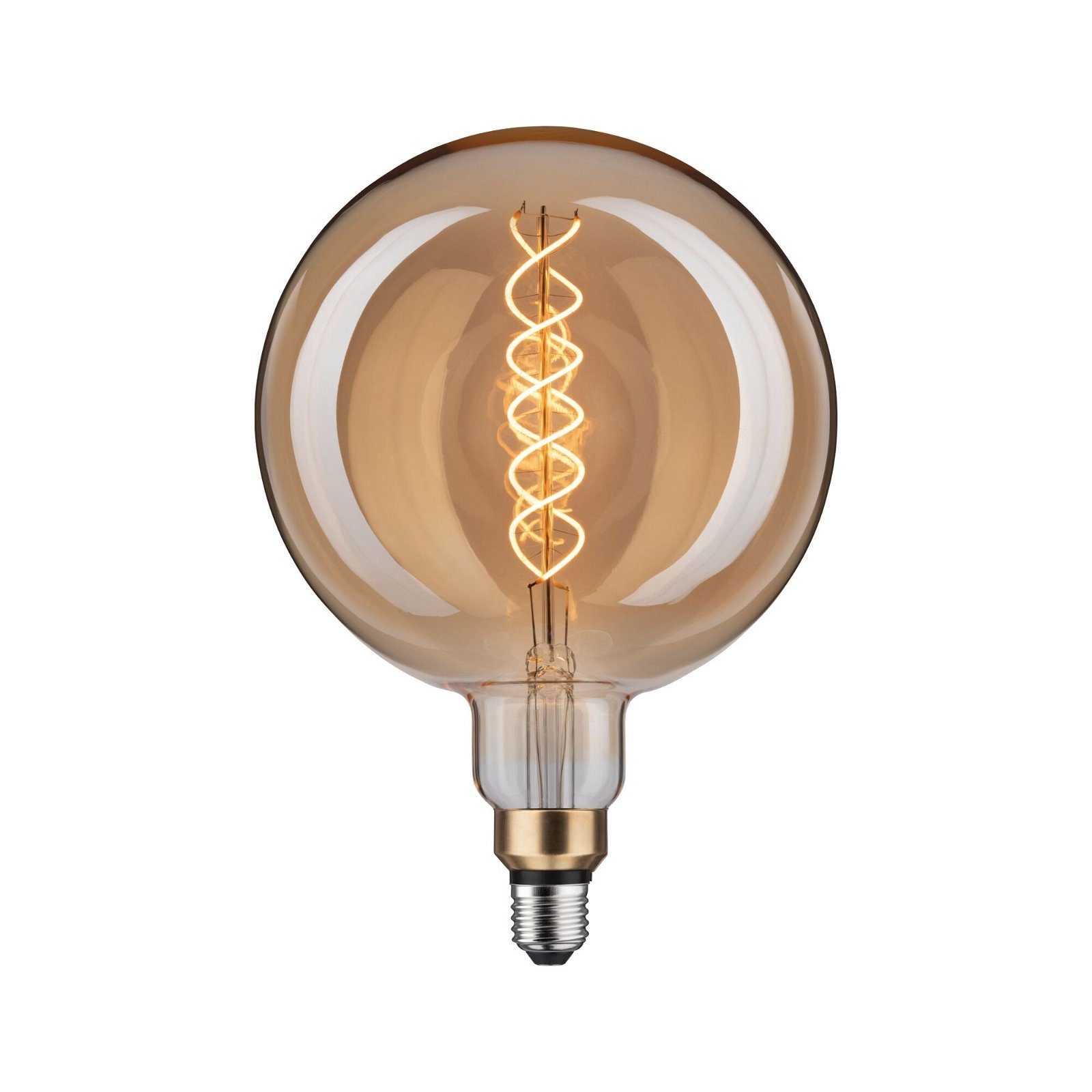 1800K St. Filament, 230V Paulmann 400lm spiral BigGlobe doppel 1 7W LED-Leuchtmittel gold