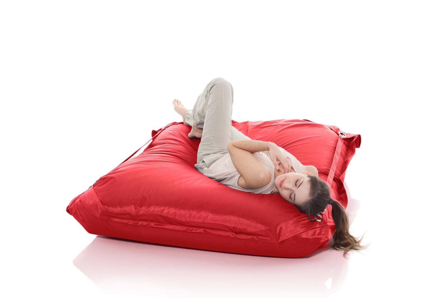 & XXL Sessel), für Sitzsack (Riesensitzsack, 450L Kinder Smoothy Erwachsene Sitzsack Bean-Bag & Outdoor Sitzkissen Supreme Zinnober-Rot Indoor