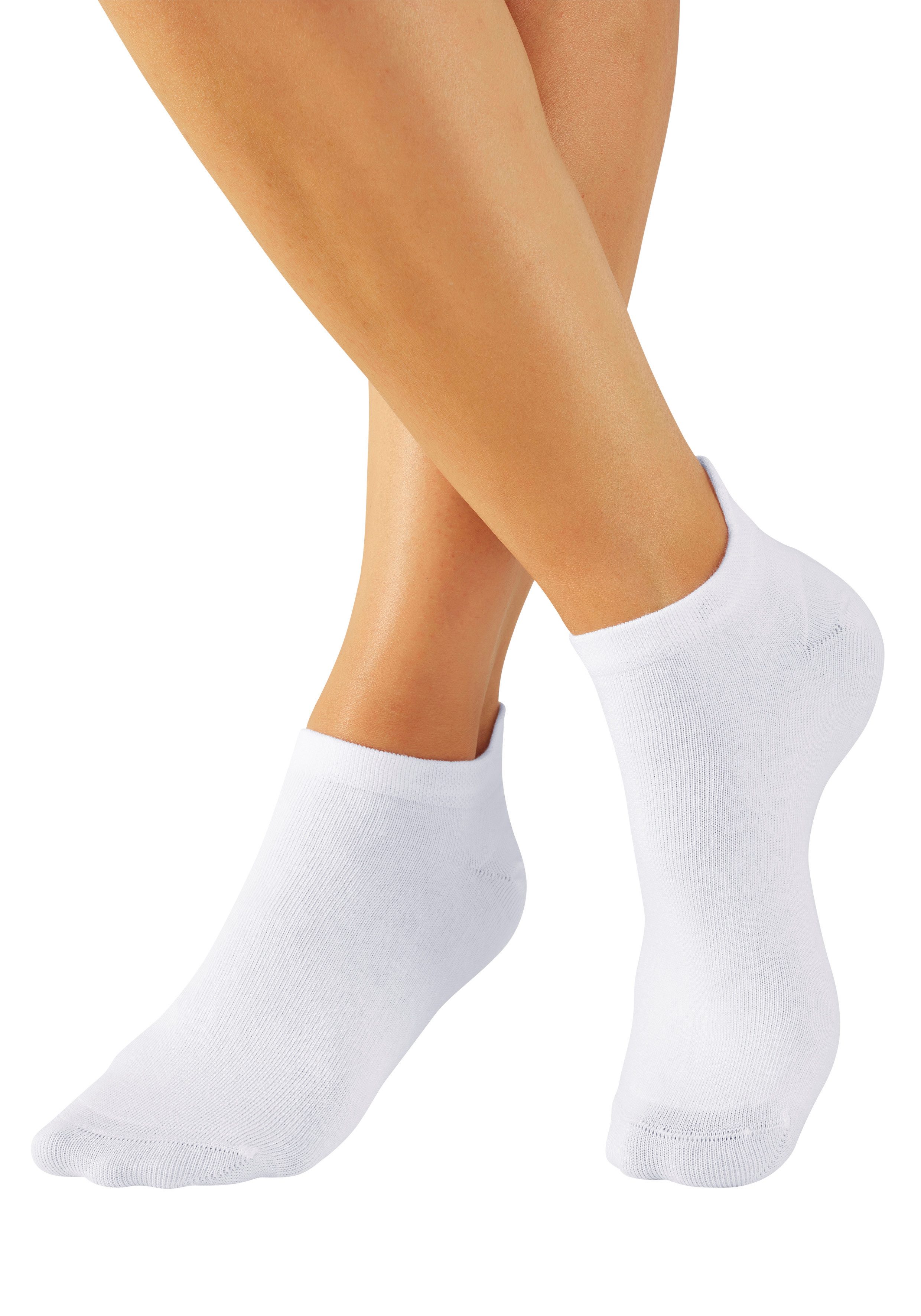 LASCANA Sneakersocken für Damen mit eingestricktem Markenlogo (Box, 7-Paar, Box) in ansprechender Geschenkbox