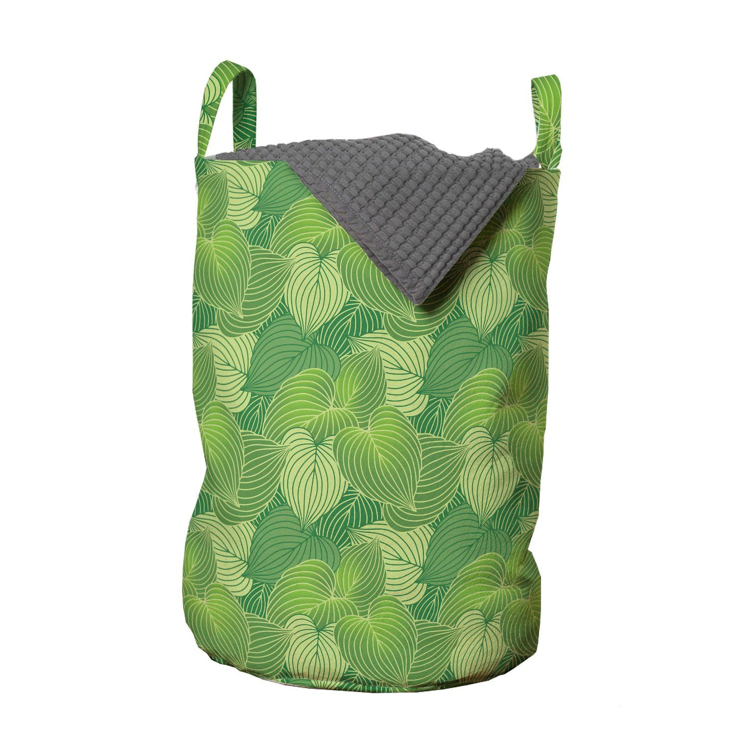 Griffen Abakuhaus Wäschesäckchen Waschsalons, für Abstrakt Wäschekorb mit Hosta Pflanzen Kordelzugverschluss Grün