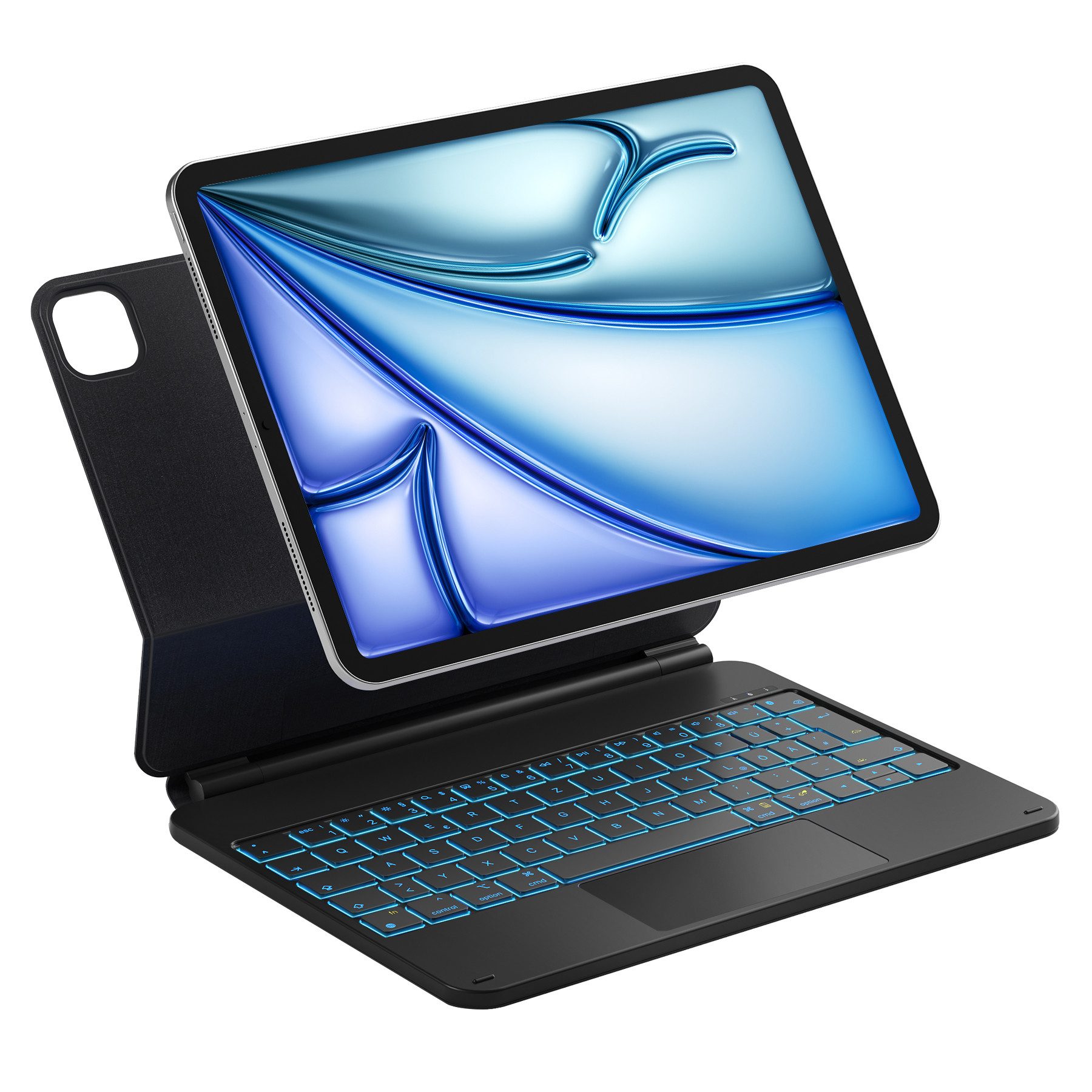 Inateck Magnetische Tastatur Hülle für 11'' iPad Air M4 M3 M2, iPad Pro 4/3/2 iPad-Tastatur (Magic keyboard, 7-Farbige Hintergrundbeleuchtung)