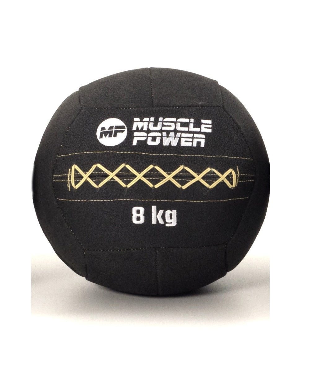 Muscle Power Medizinball Wall Ball - Kevlar - Weiche Füllung - 8 kg